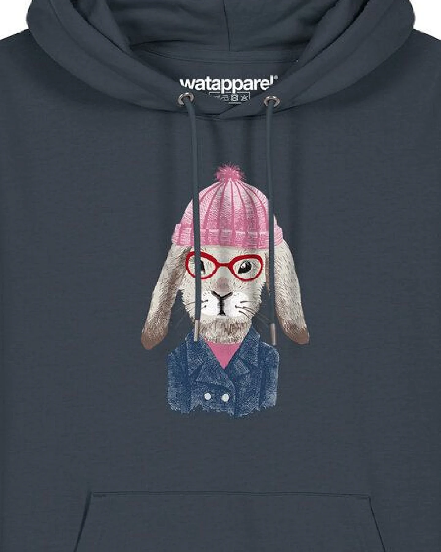 watapparel Hoodie Unisex Hase – Ansicht 3