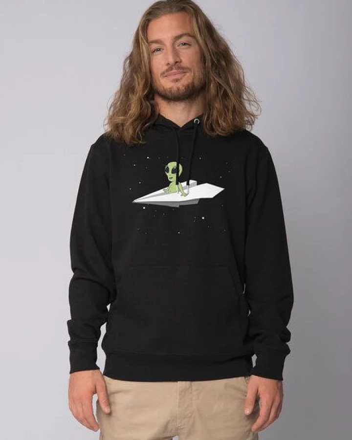 Produktseite: watapparel Hoodie Unisex Alien on a paper plane