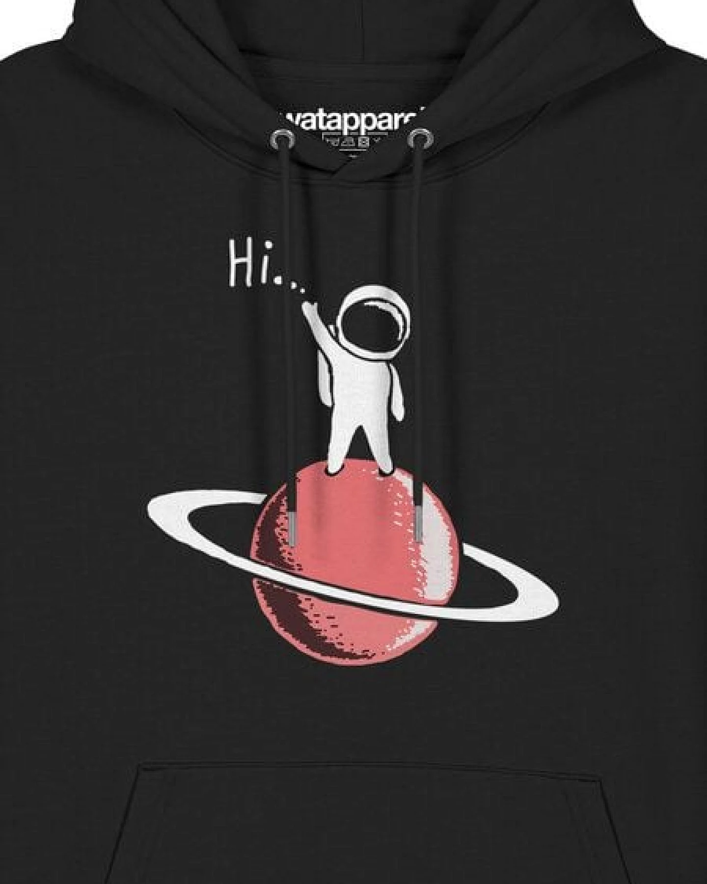 watapparel Hoodie Unisex Astronaut says Hi – Ansicht 3