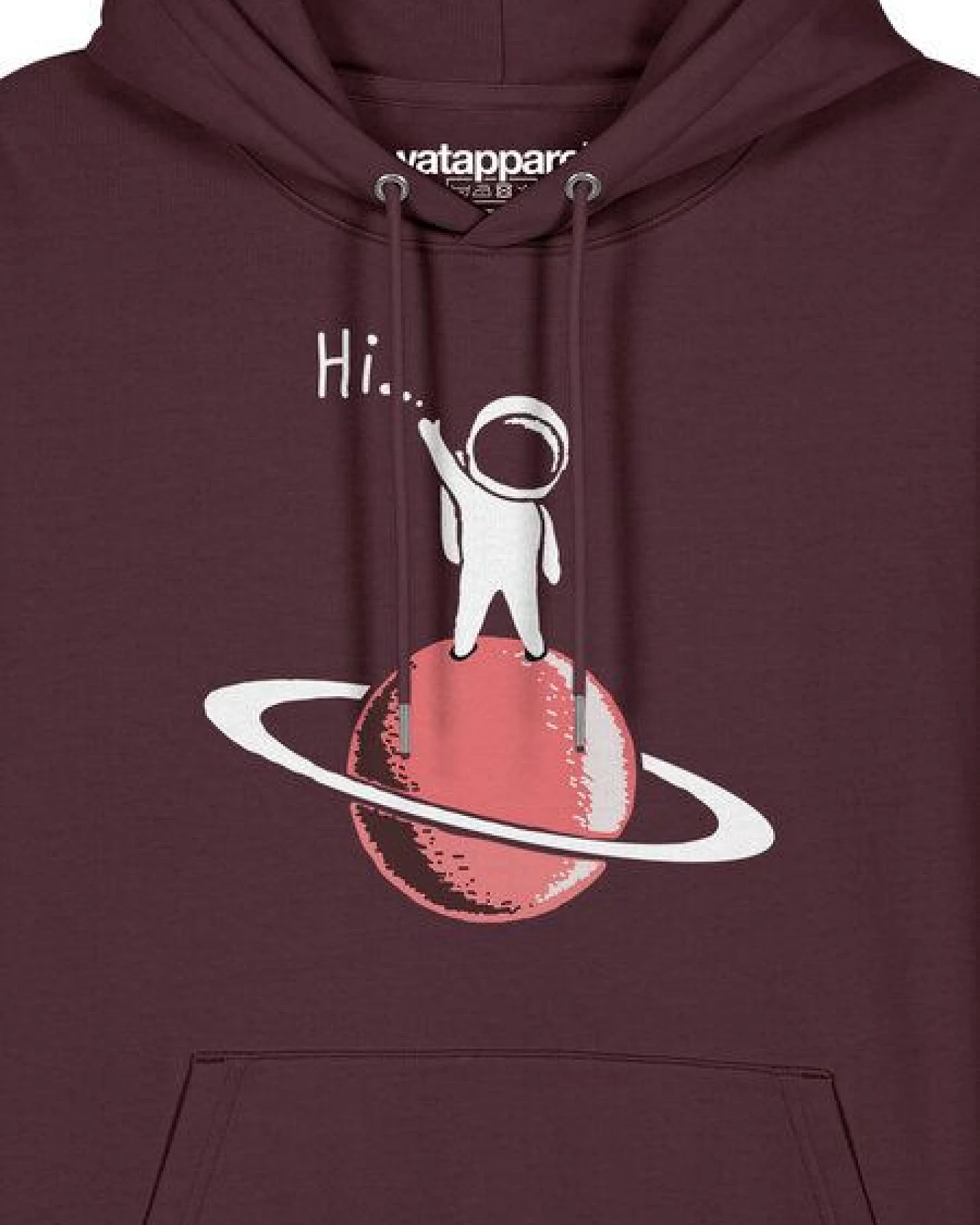 watapparel Hoodie Unisex Astronaut says Hi – Ansicht 3