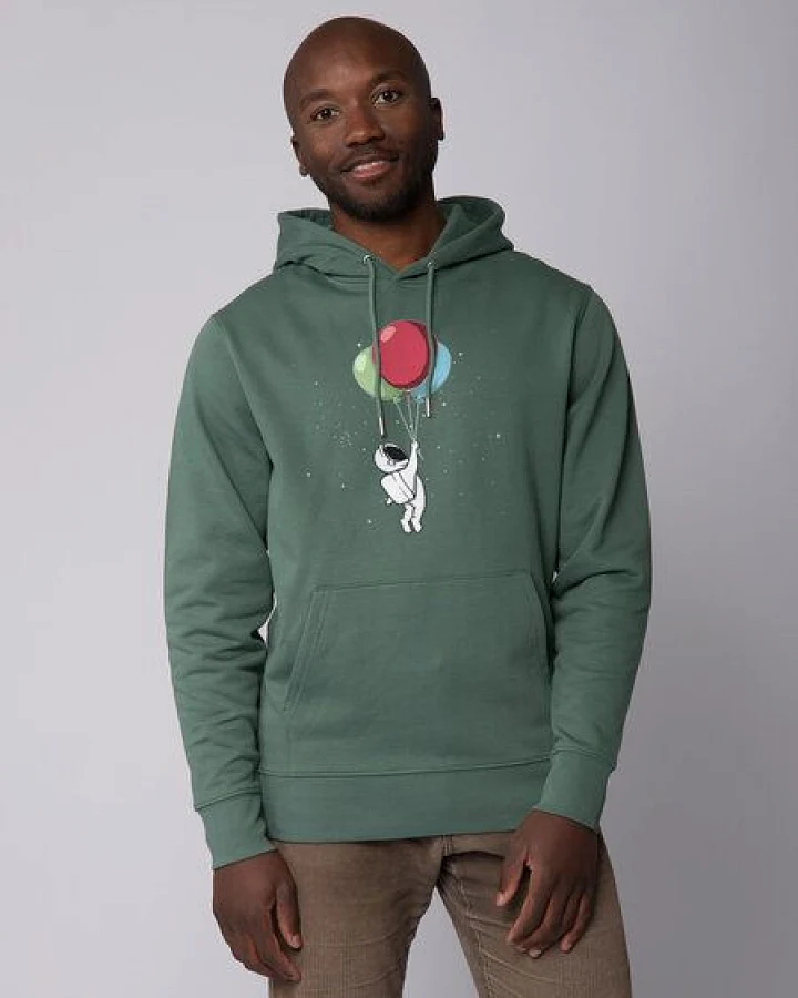 watapparel Hoodie Unisex Little Balloon Astronaut