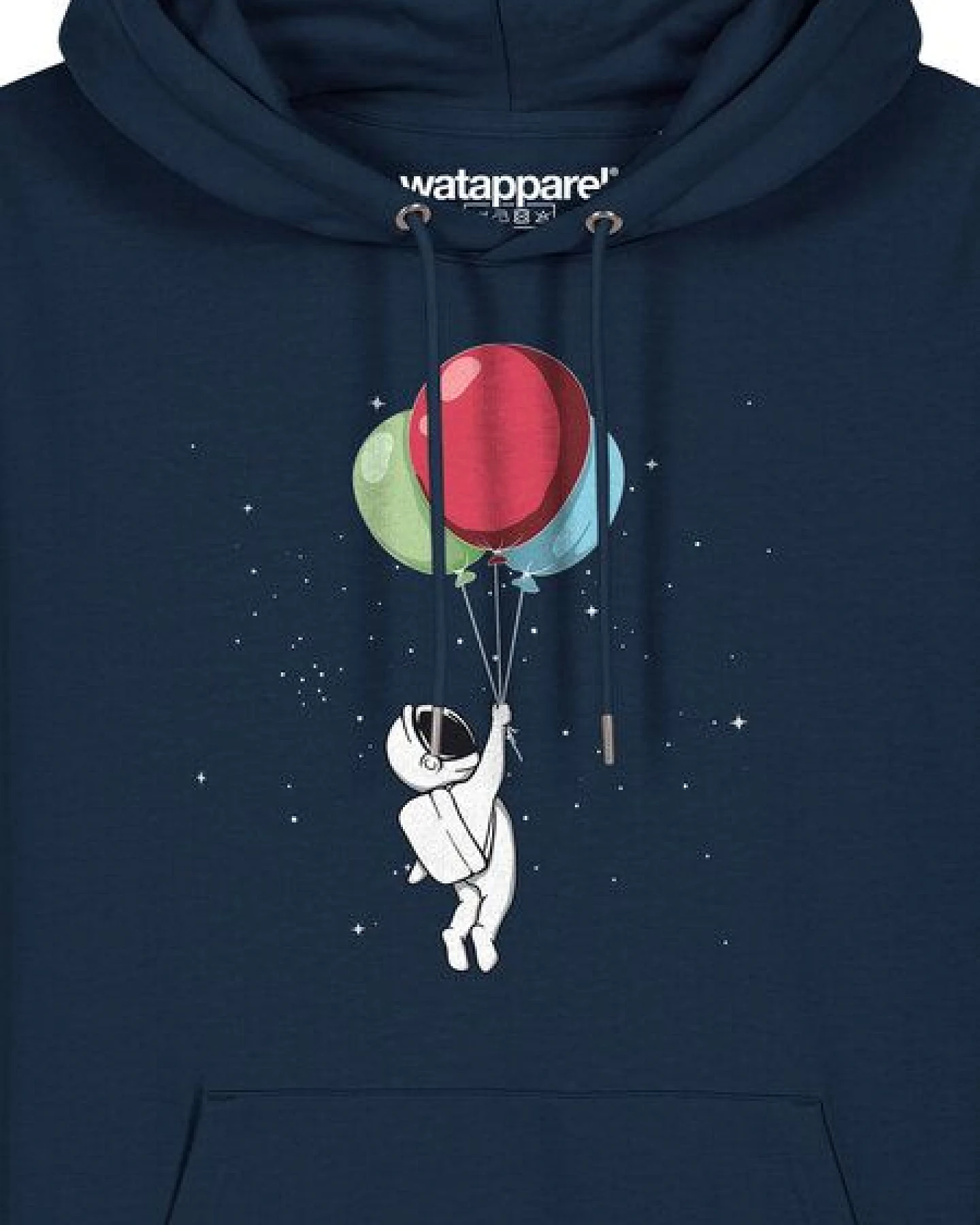 watapparel Hoodie Unisex Little Balloon Astronaut – Ansicht 3