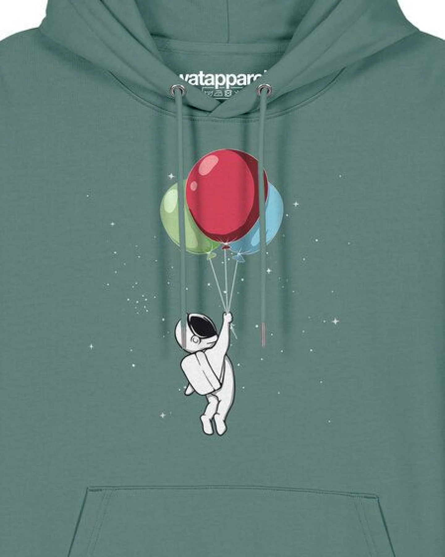 watapparel Hoodie Unisex Little Balloon Astronaut – Ansicht 3