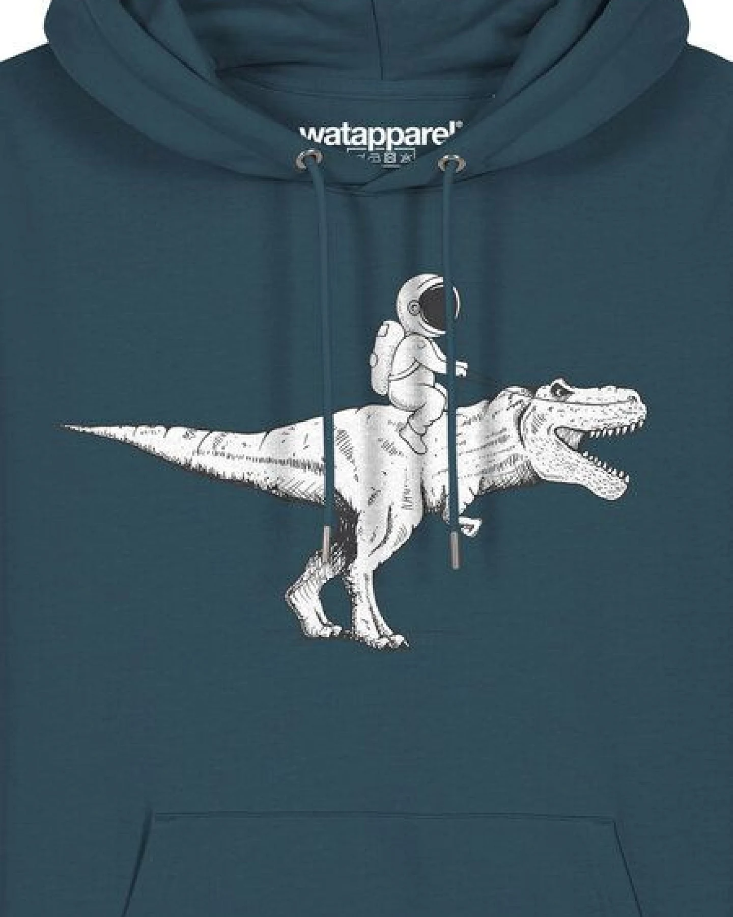 watapparel Hoodie Unisex Astronaut on T-Rex – Ansicht 3