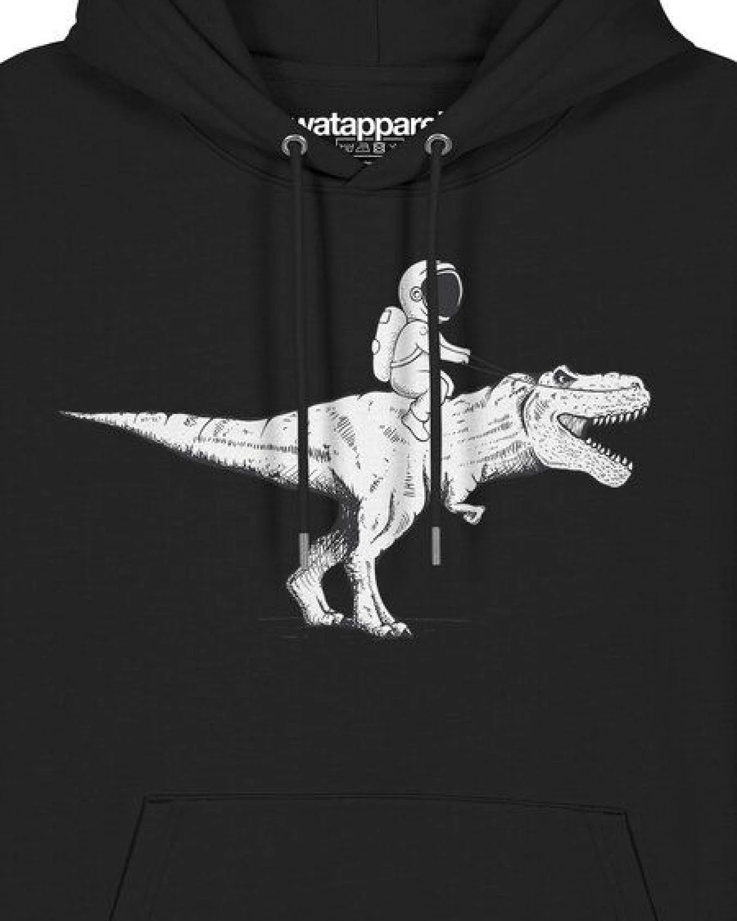 watapparel Hoodie Unisex Astronaut on T-Rex – Ansicht 3