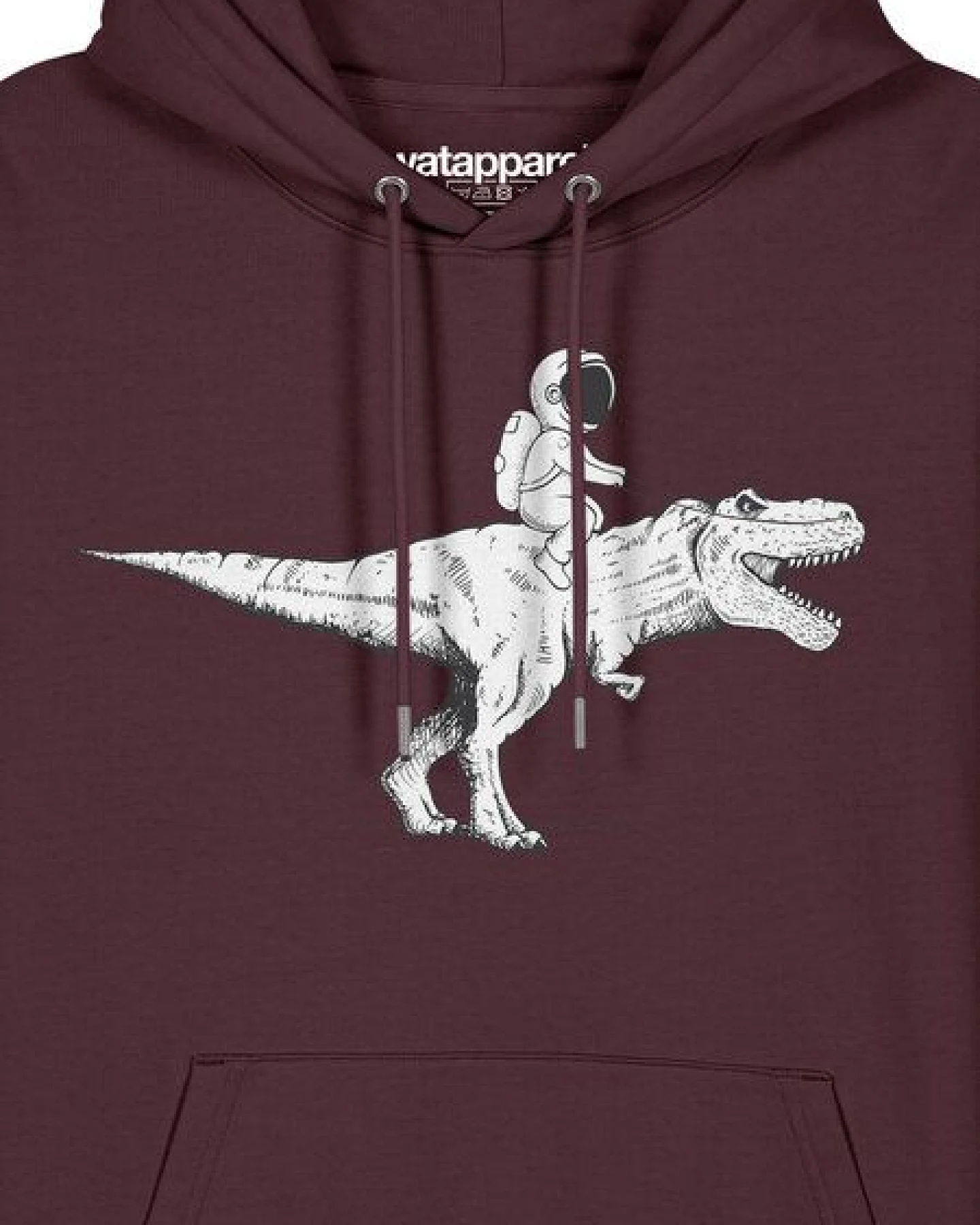 watapparel Hoodie Unisex Astronaut on T-Rex – Ansicht 3