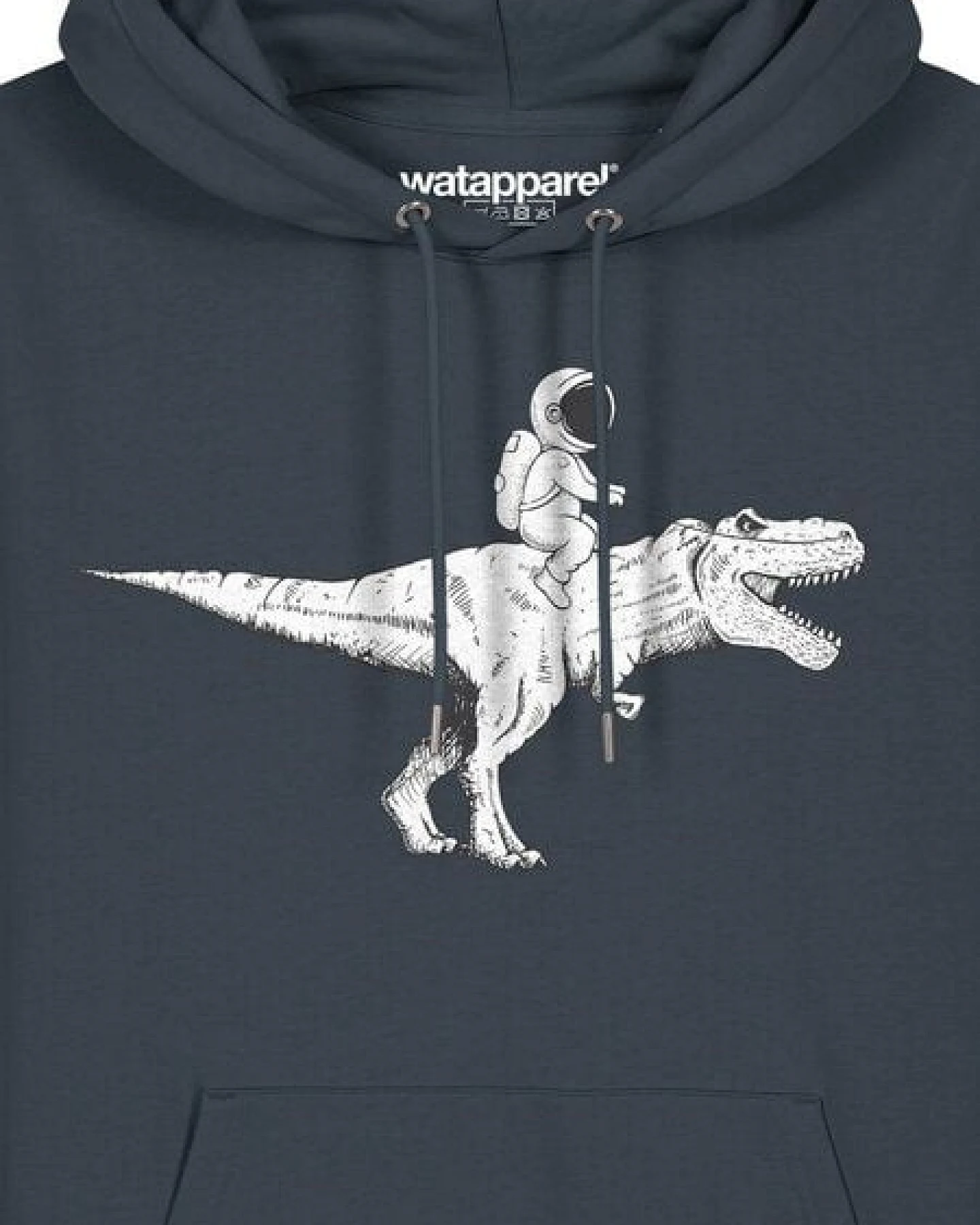 watapparel Hoodie Unisex Astronaut on T-Rex – Ansicht 3
