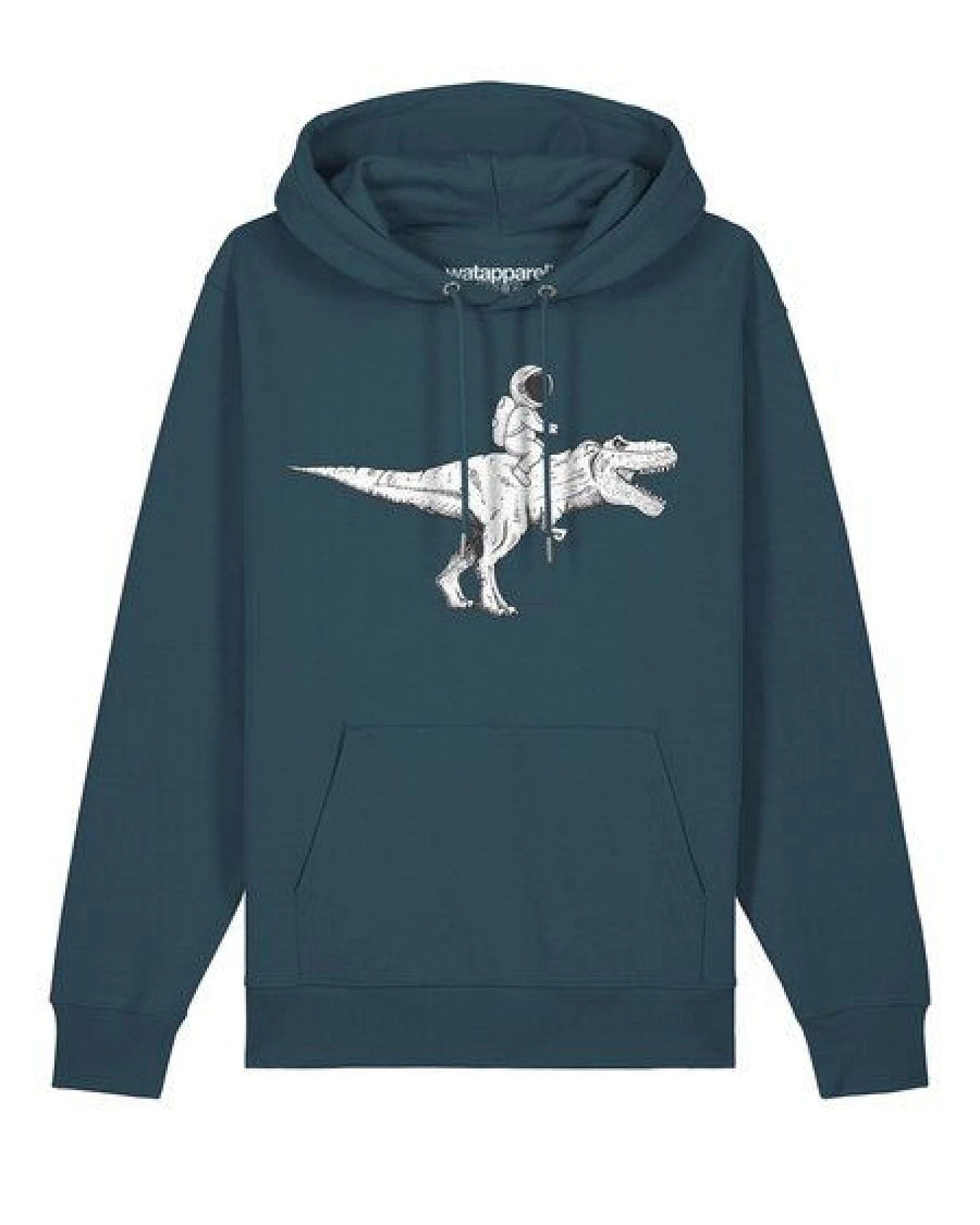 watapparel Hoodie Unisex Astronaut on T-Rex – Ansicht 2
