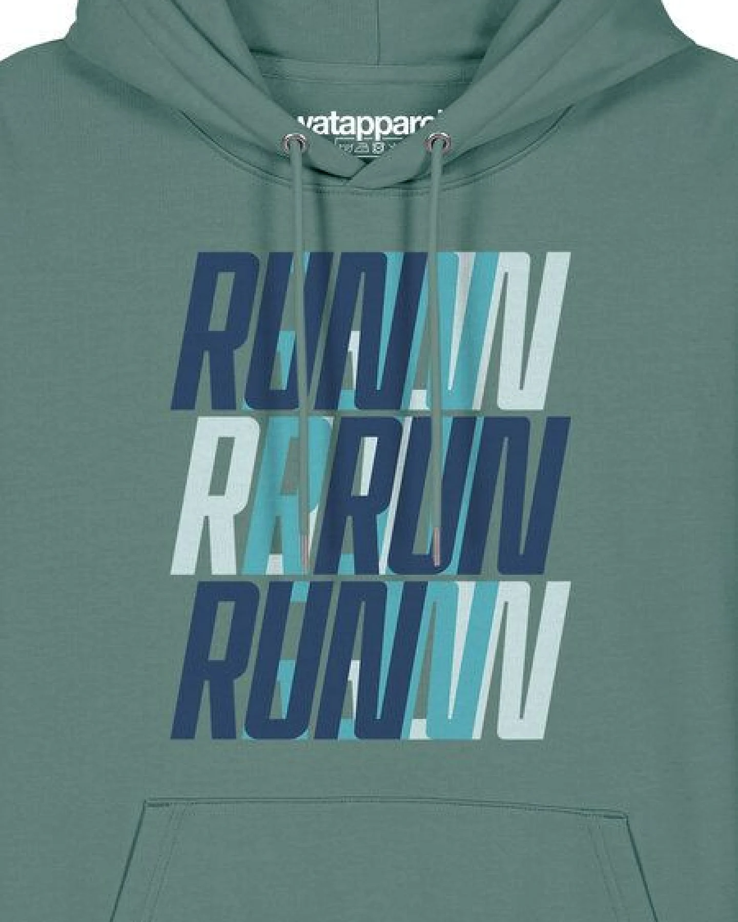 watapparel Hoodie Unisex Run, Run, Run blue – Ansicht 3