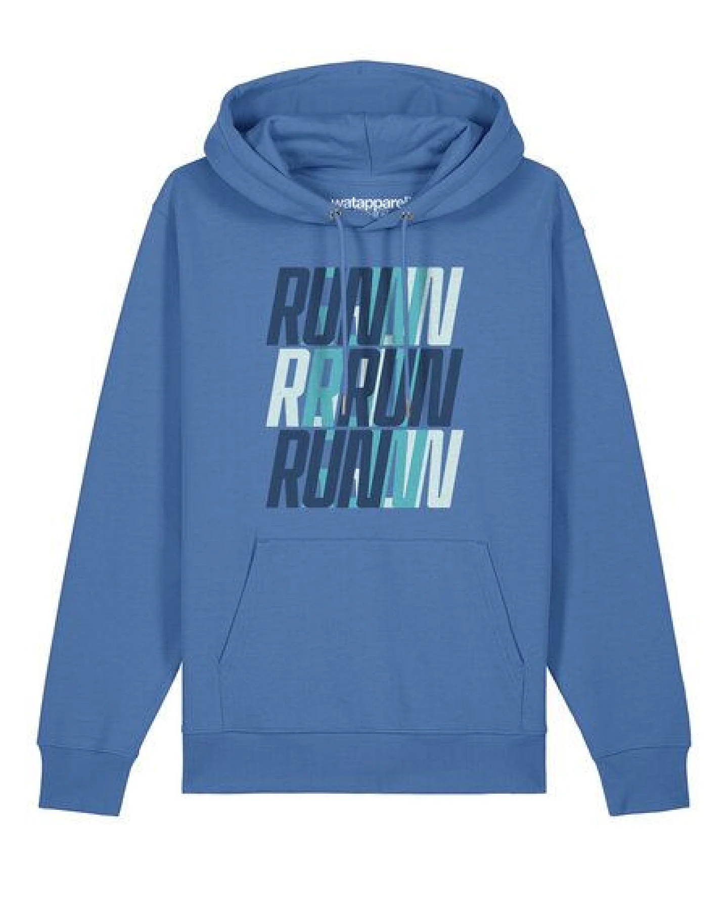 watapparel Hoodie Unisex Run, Run, Run blue – Ansicht 2