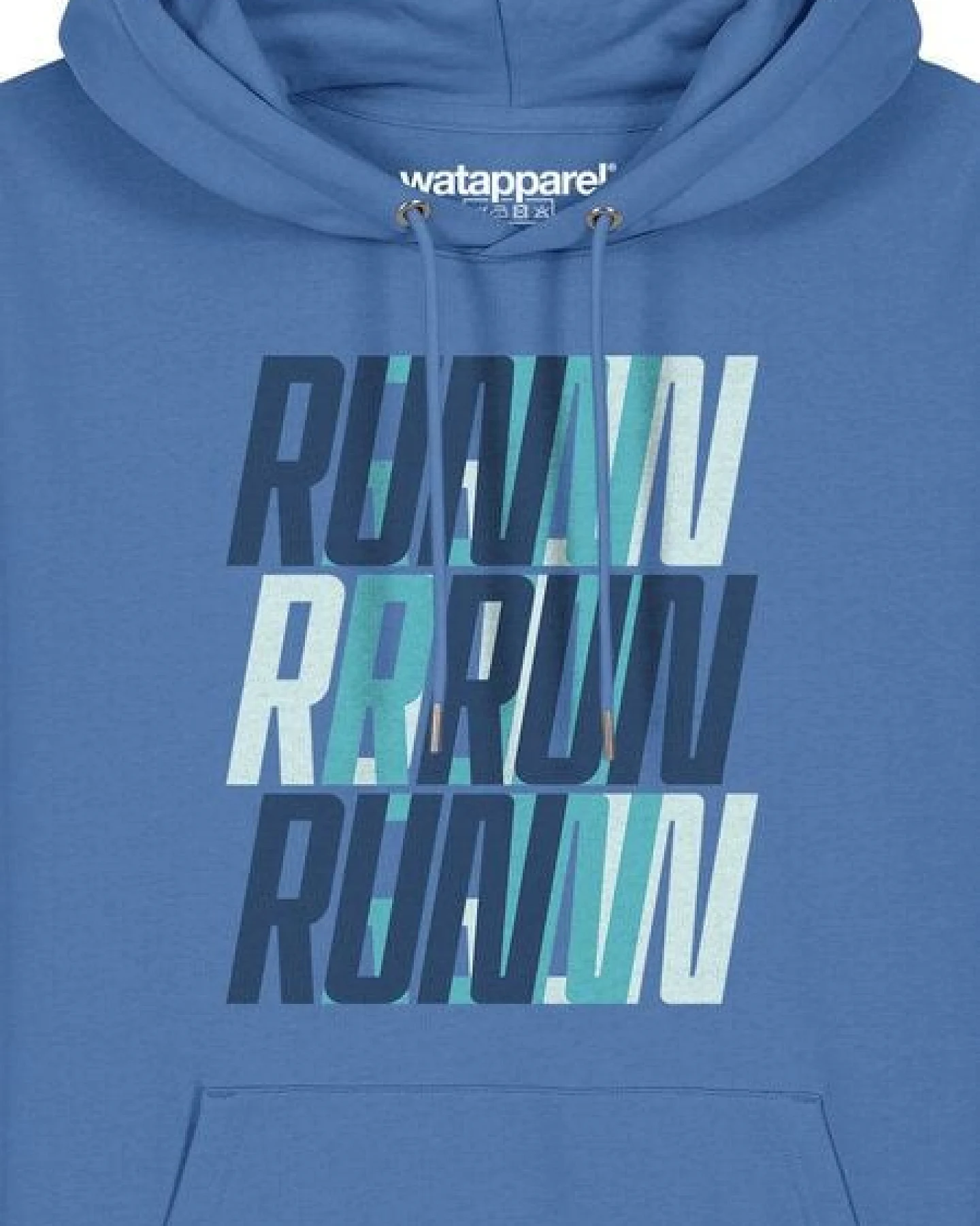watapparel Hoodie Unisex Run, Run, Run blue – Ansicht 3