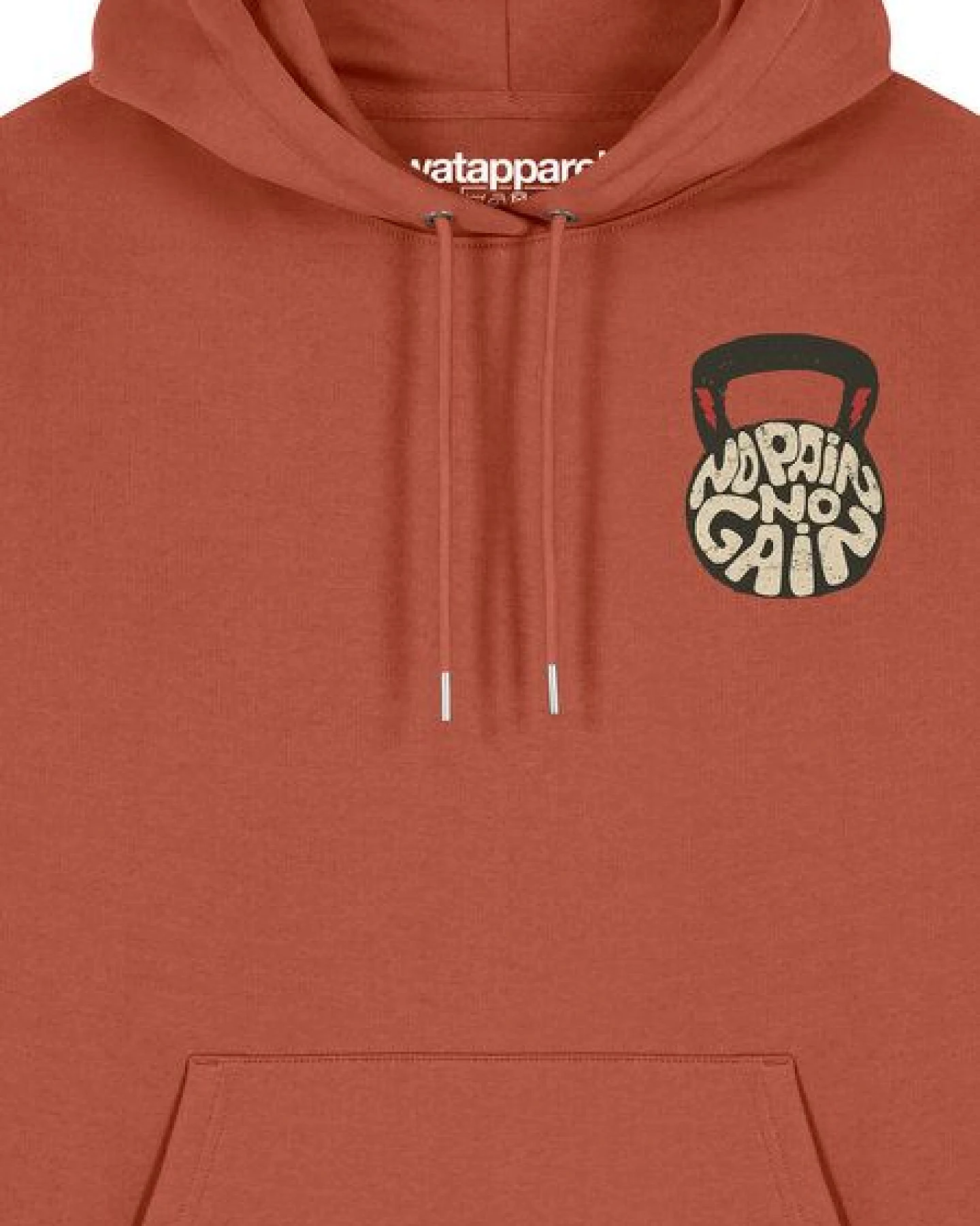 watapparel Hoodie Unisex No Pain, no Gain 01 – Ansicht 3