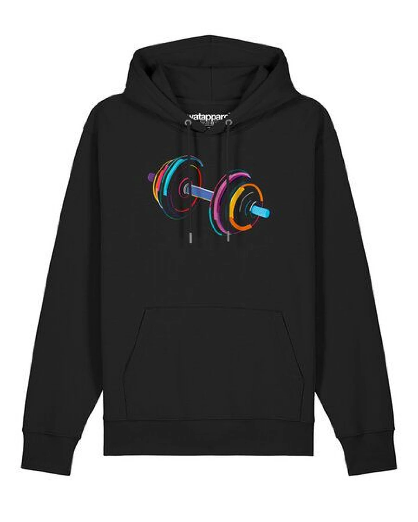 watapparel Hoodie Unisex 80s Hantel – Ansicht 2