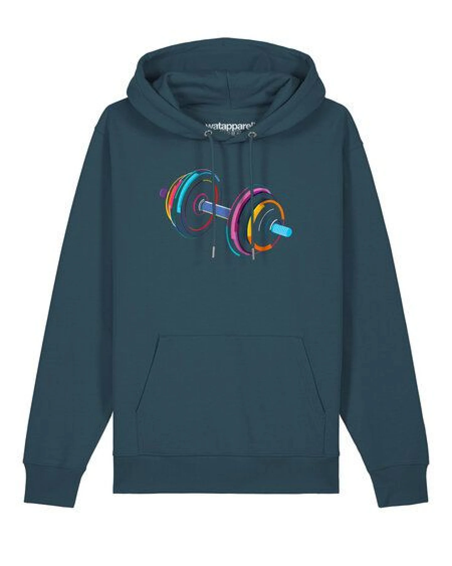 watapparel Hoodie Unisex 80s Hantel – Ansicht 2