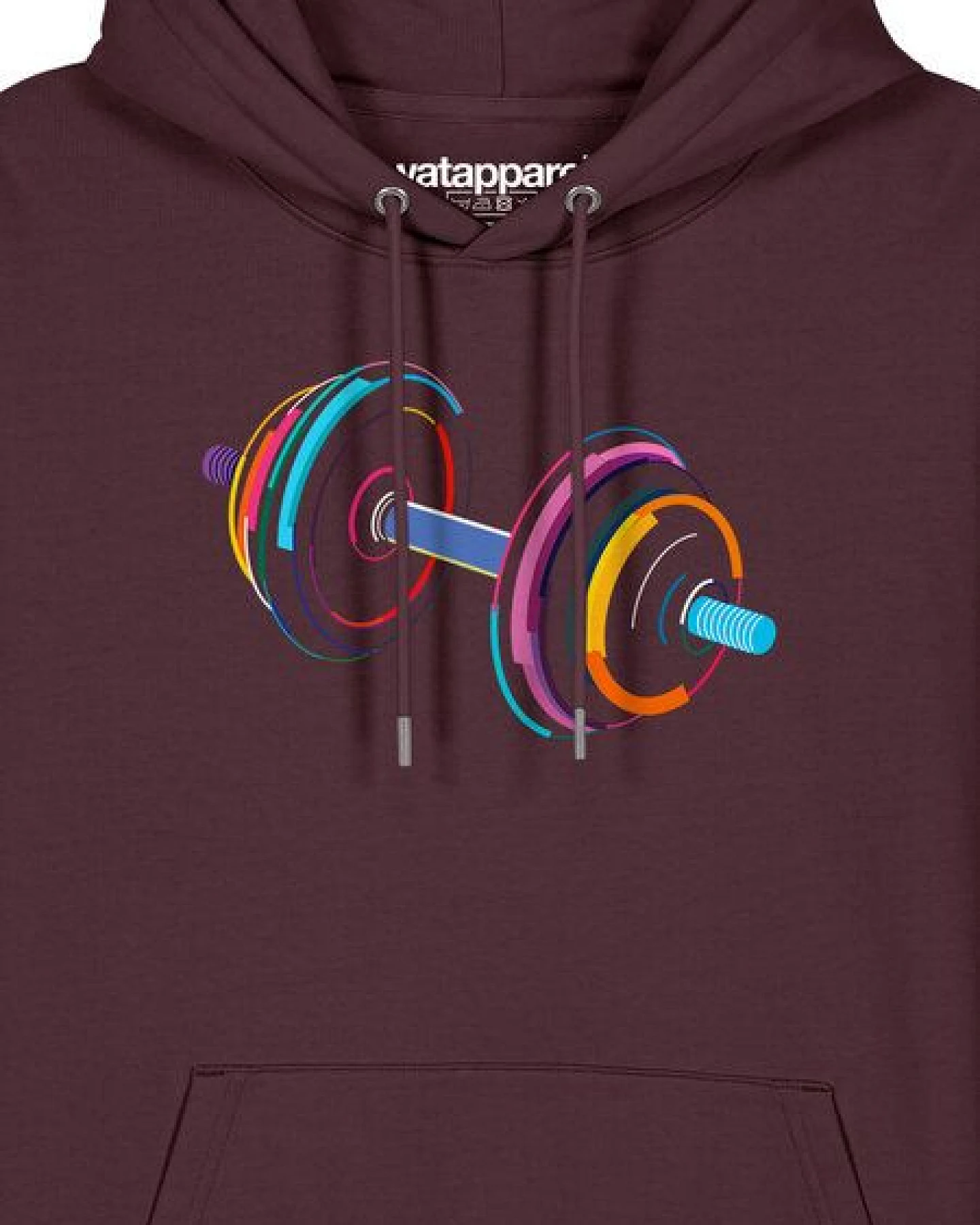 watapparel Hoodie Unisex 80s Hantel – Ansicht 3