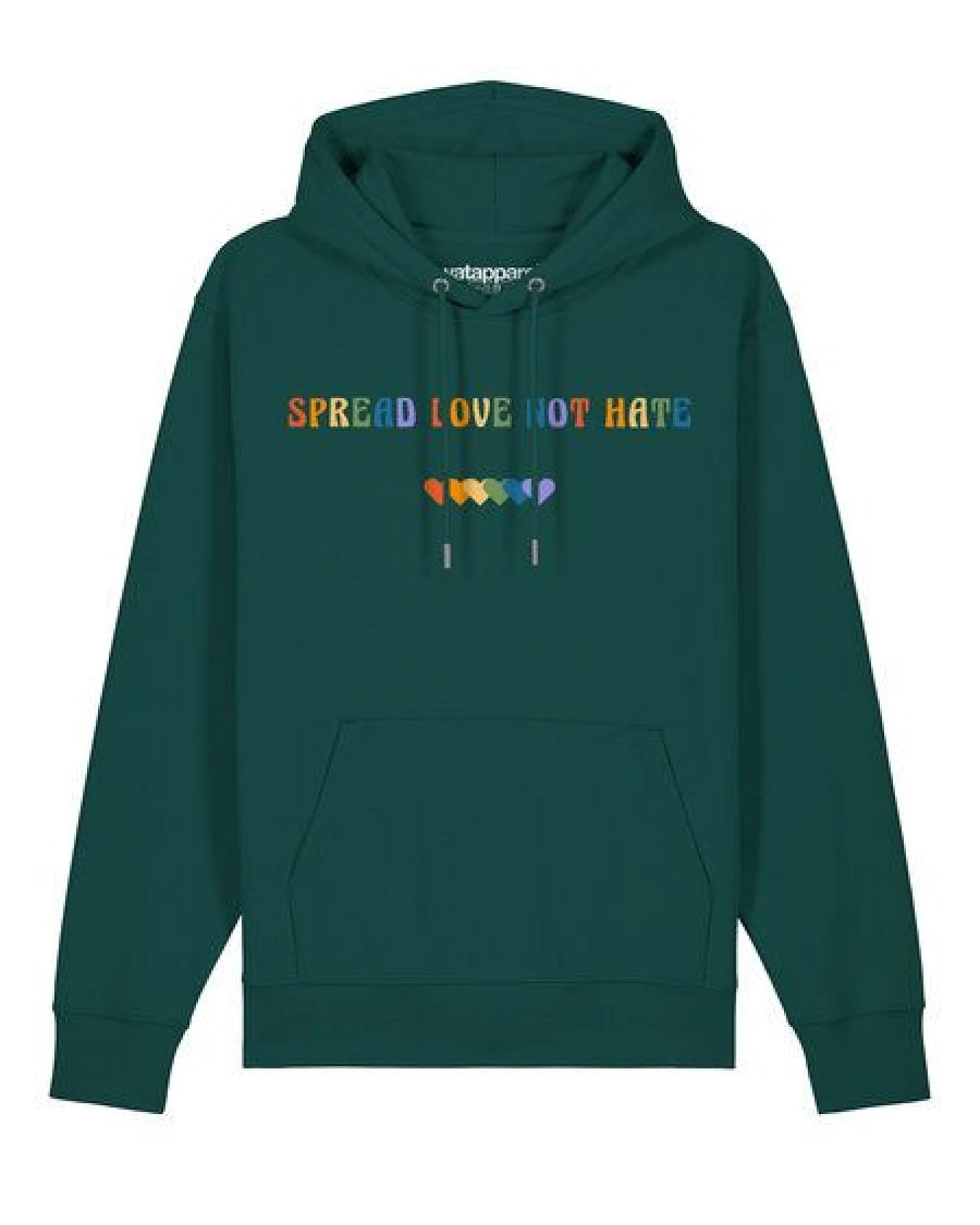 watapparel Hoodie Unisex Spread Love not Hate – Ansicht 2