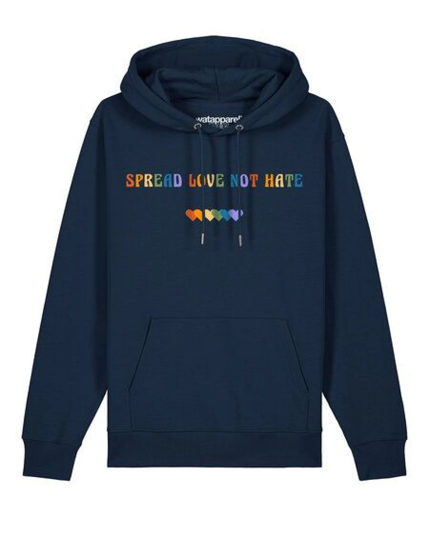 watapparel Hoodie Unisex Spread Love not Hate – Ansicht 2