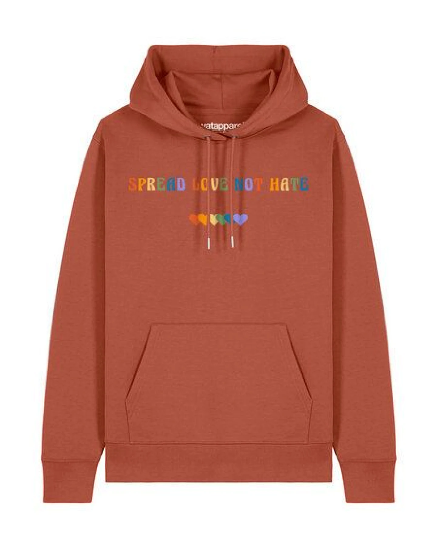 watapparel Hoodie Unisex Spread Love not Hate – Ansicht 2