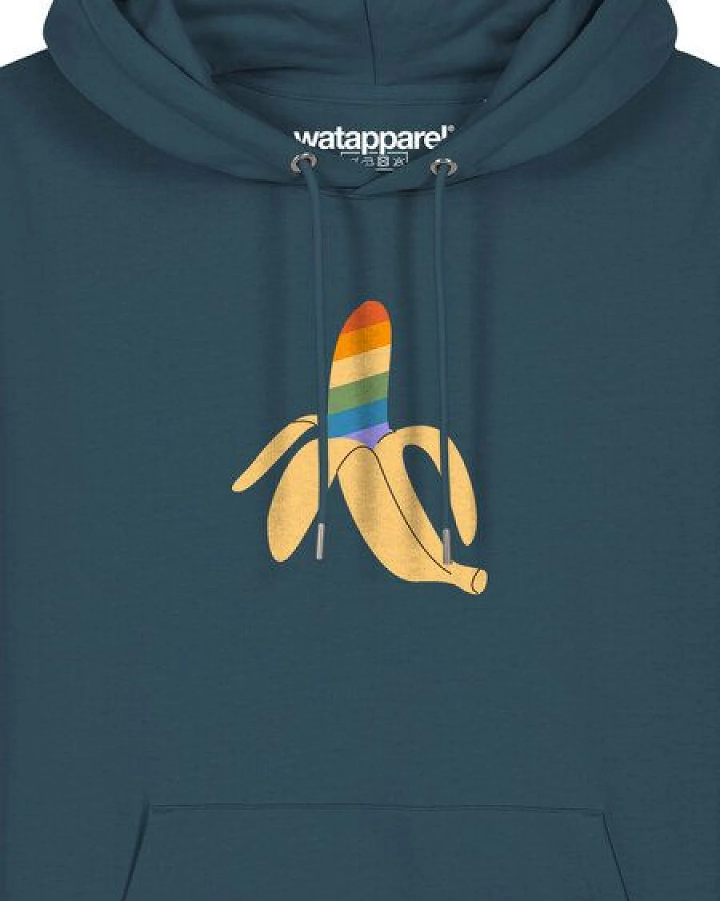 watapparel Hoodie Unisex Rainbow Banana – Ansicht 3