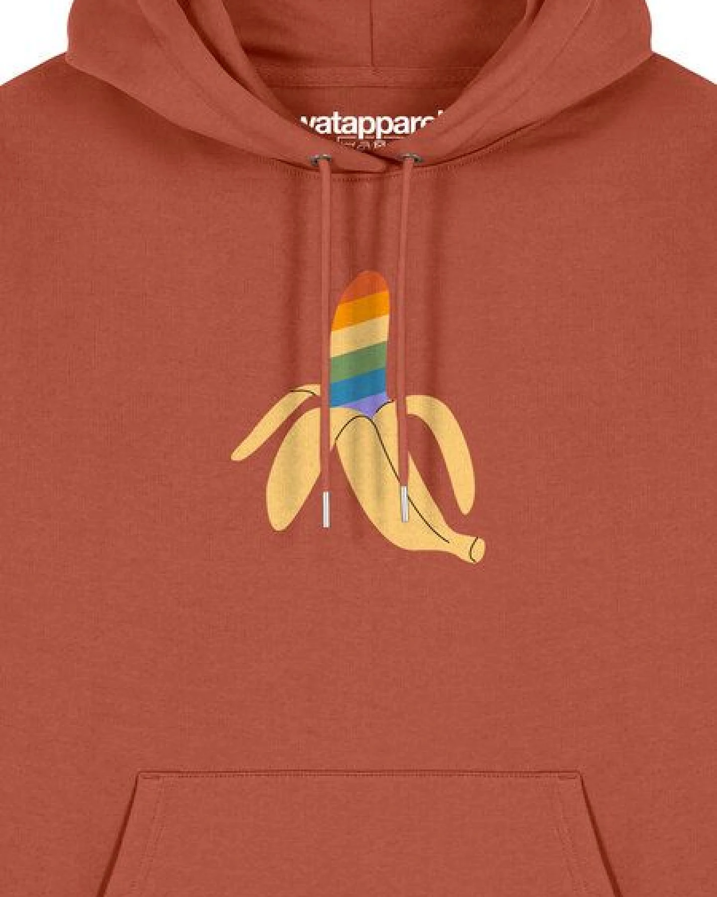 watapparel Hoodie Unisex Rainbow Banana – Ansicht 3