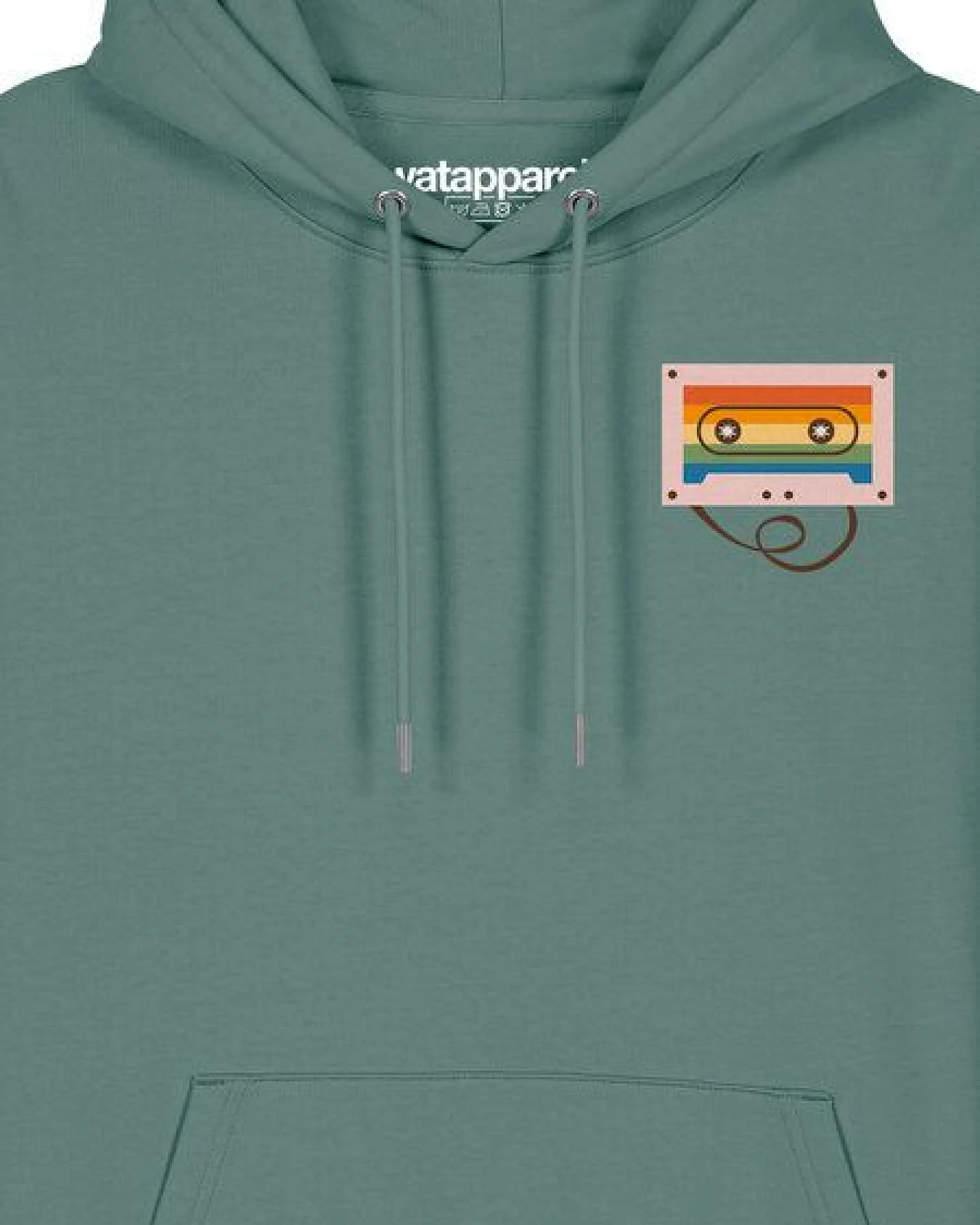 watapparel Hoodie Unisex Rainbow Cassette – Ansicht 3