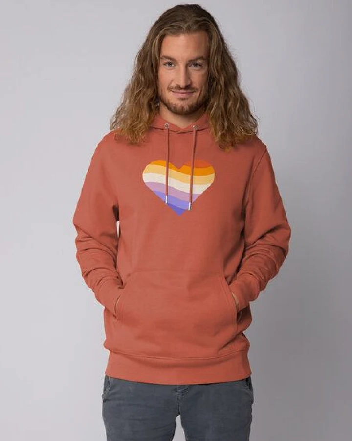 watapparel Hoodie Unisex Rainbow Heart