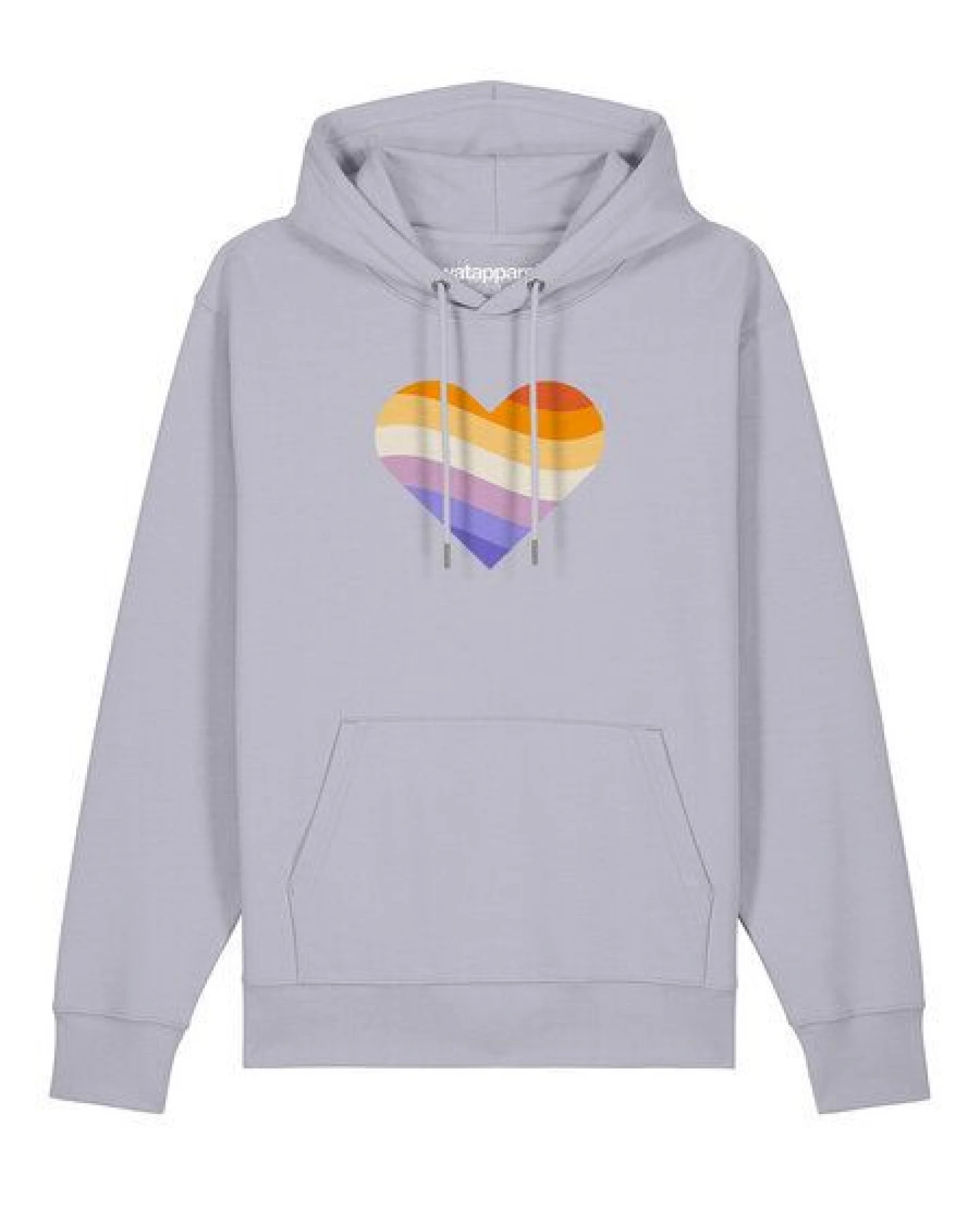 watapparel Hoodie Unisex Rainbow Heart – Ansicht 2
