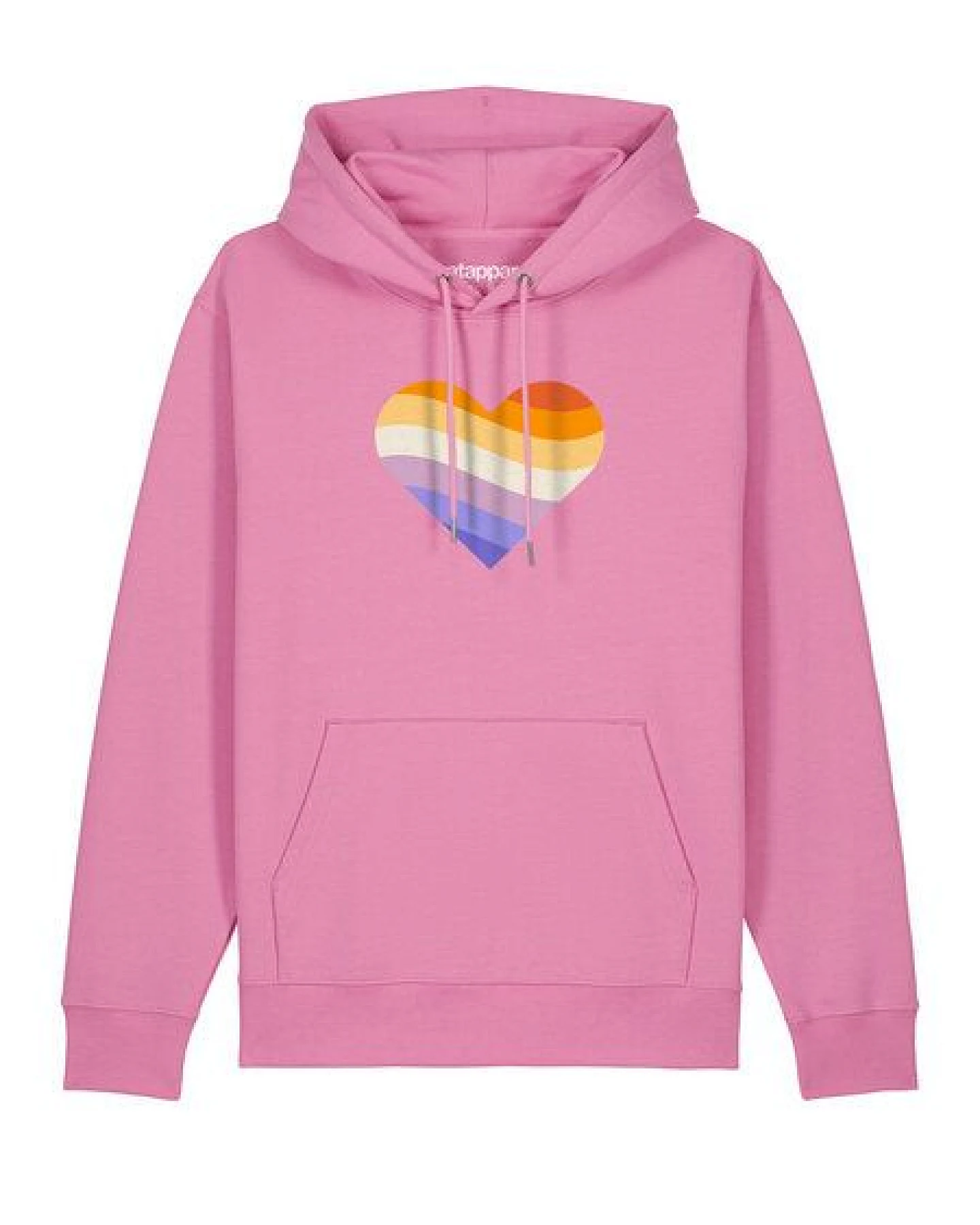 watapparel Hoodie Unisex Rainbow Heart – Ansicht 2