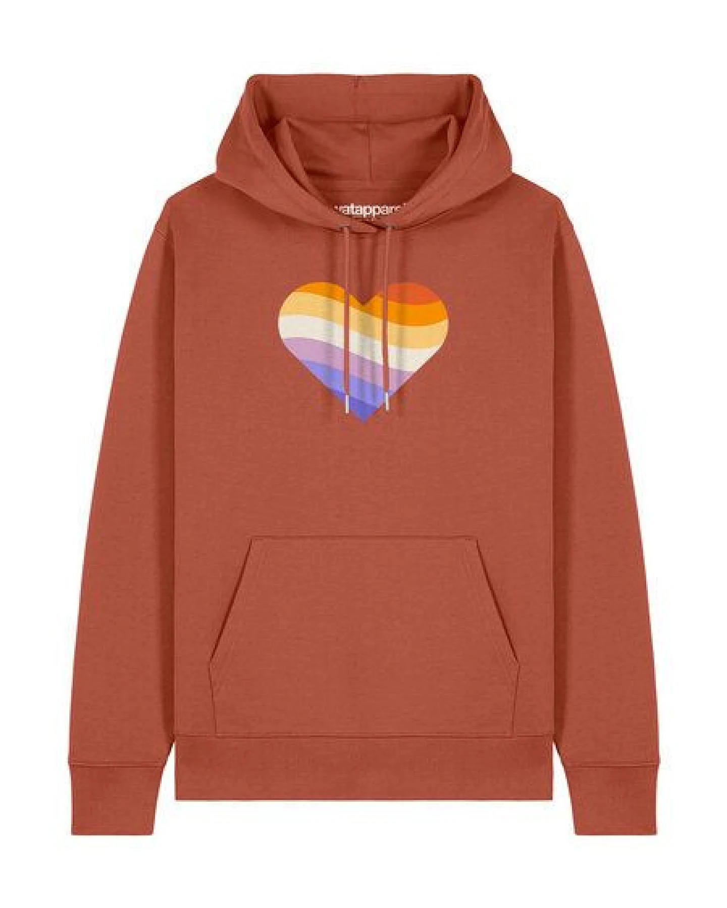 watapparel Hoodie Unisex Rainbow Heart – Ansicht 2