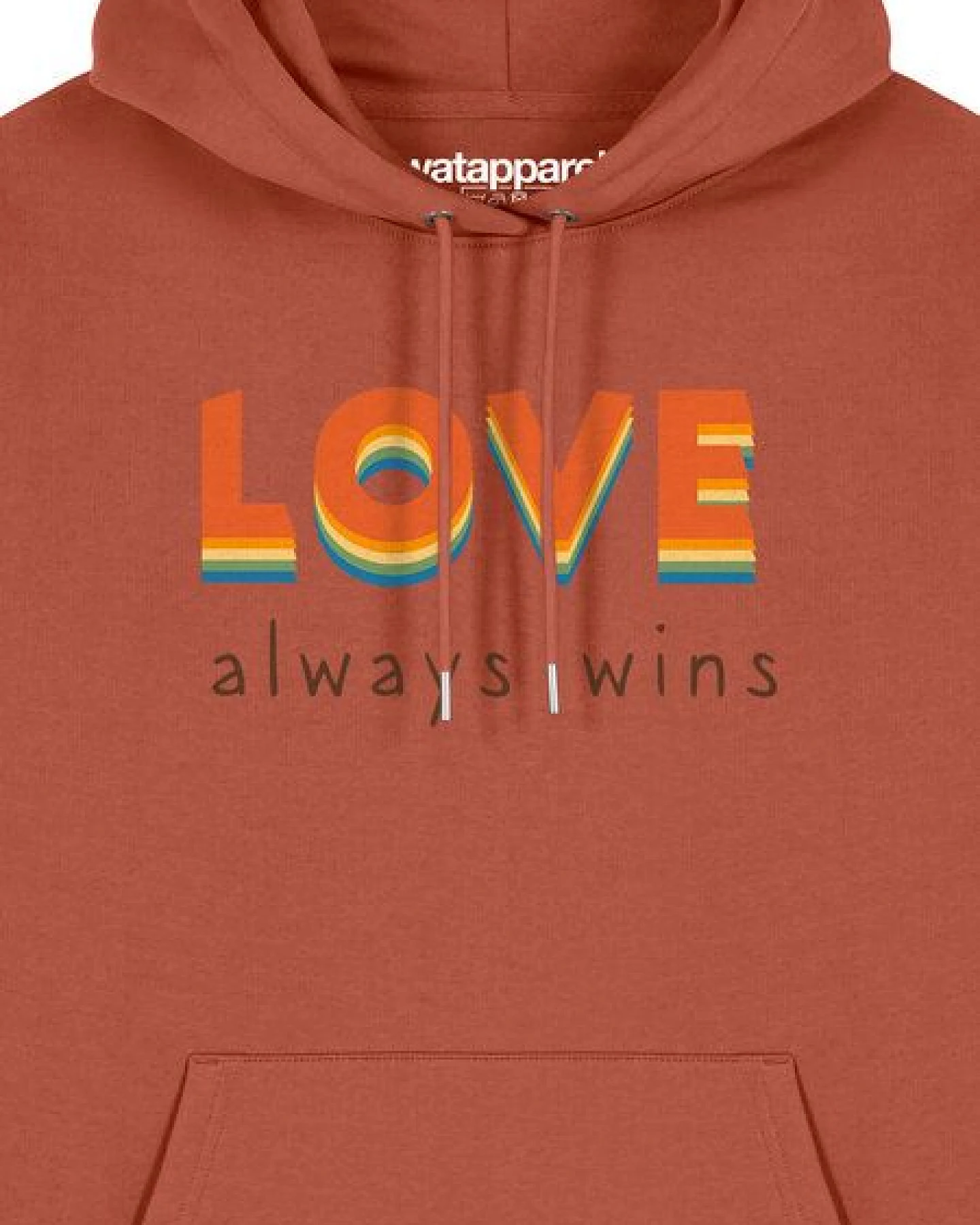 watapparel Hoodie Unisex Love always wins – Ansicht 3