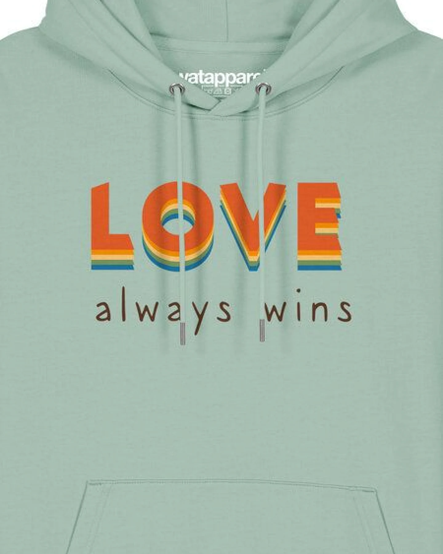 watapparel Hoodie Unisex Love always wins – Ansicht 3