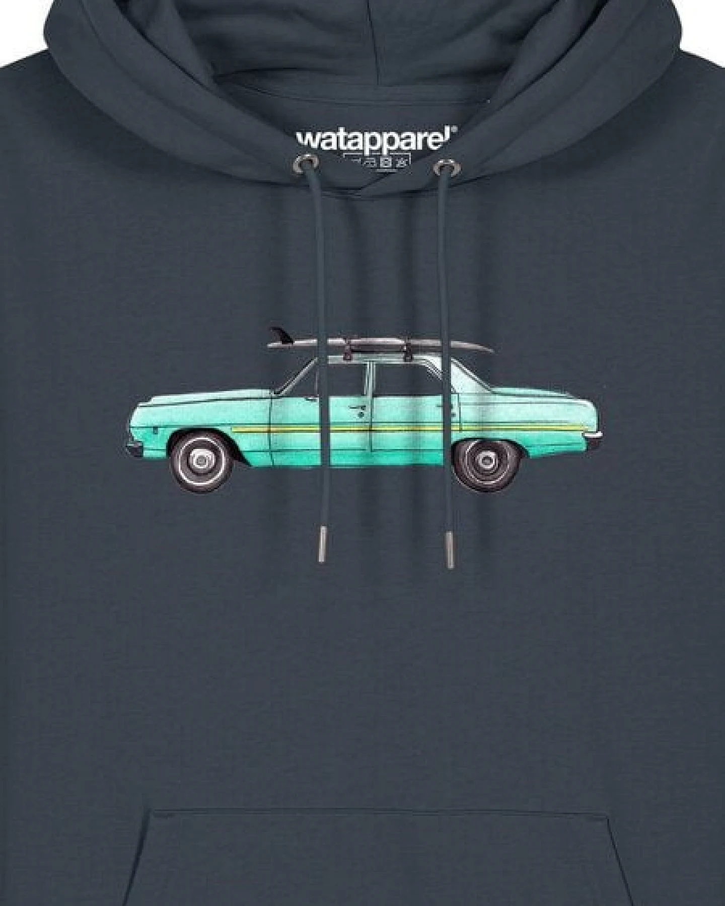 watapparel Hoodie Unisex Surf Car – Ansicht 3