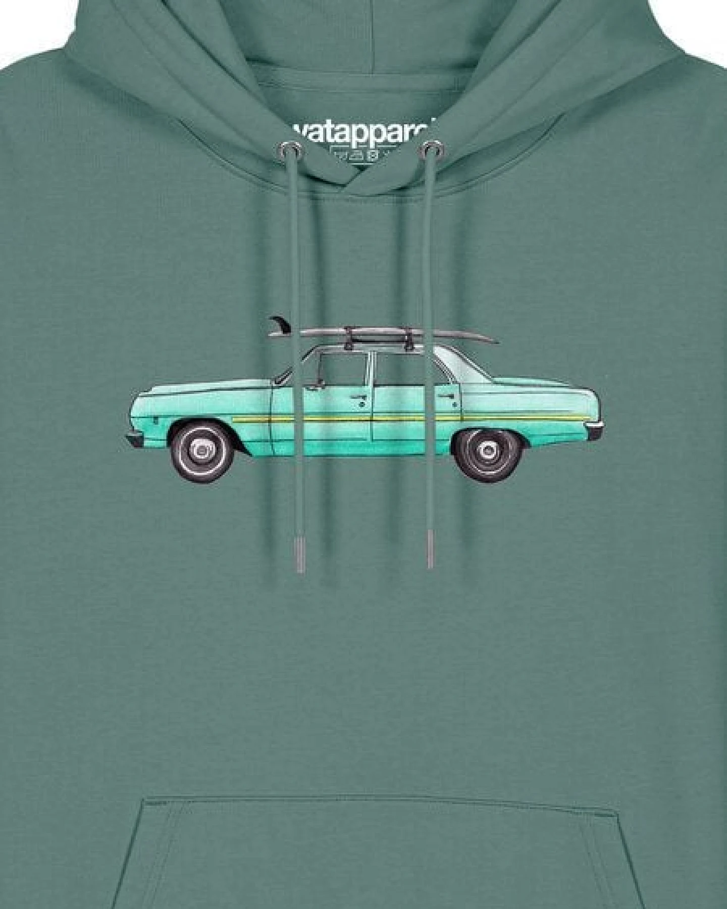 watapparel Hoodie Unisex Surf Car – Ansicht 3