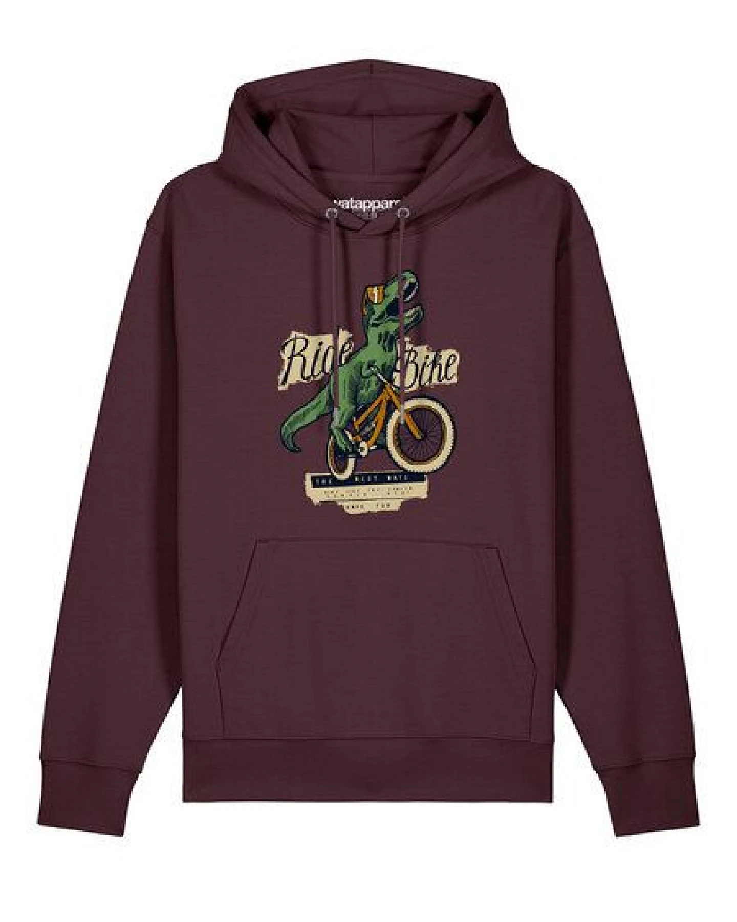 watapparel Hoodie Unisex T-Rex Fahrrad – Ansicht 2