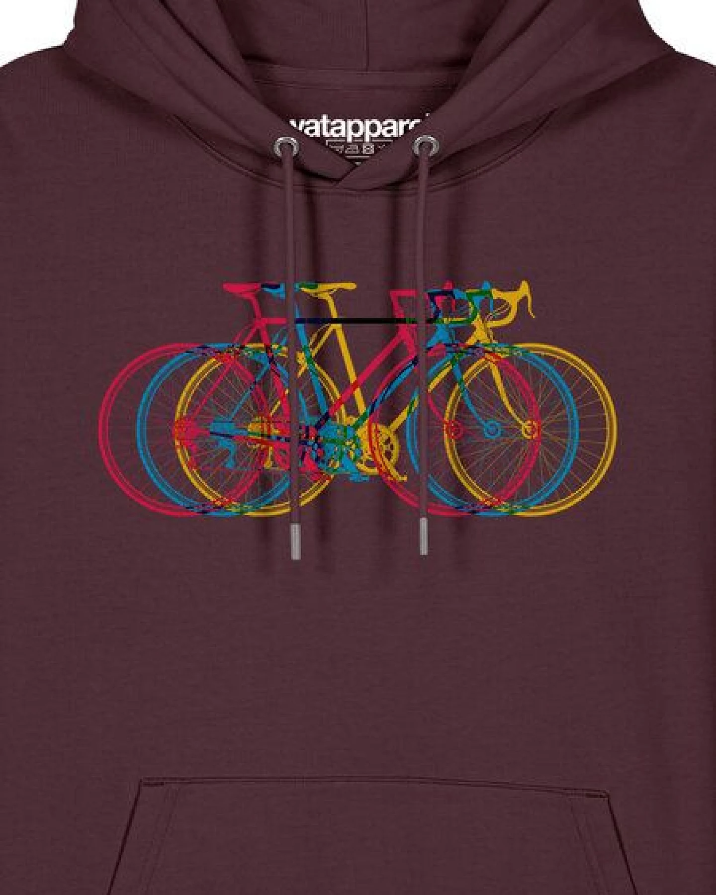 watapparel Hoodie Unisex Fahrräder – Ansicht 3