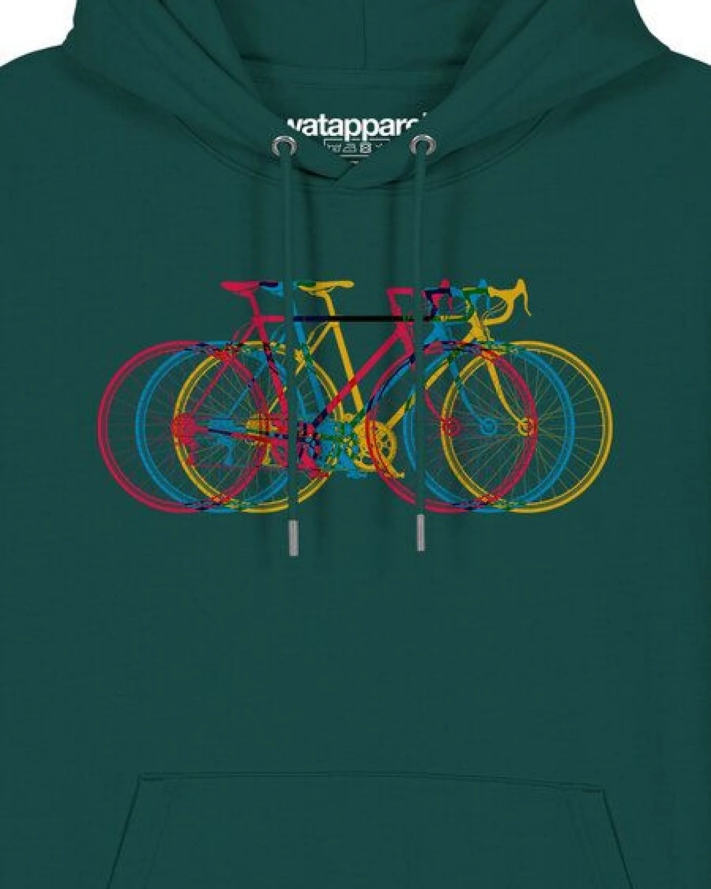 watapparel Hoodie Unisex Fahrräder – Ansicht 3