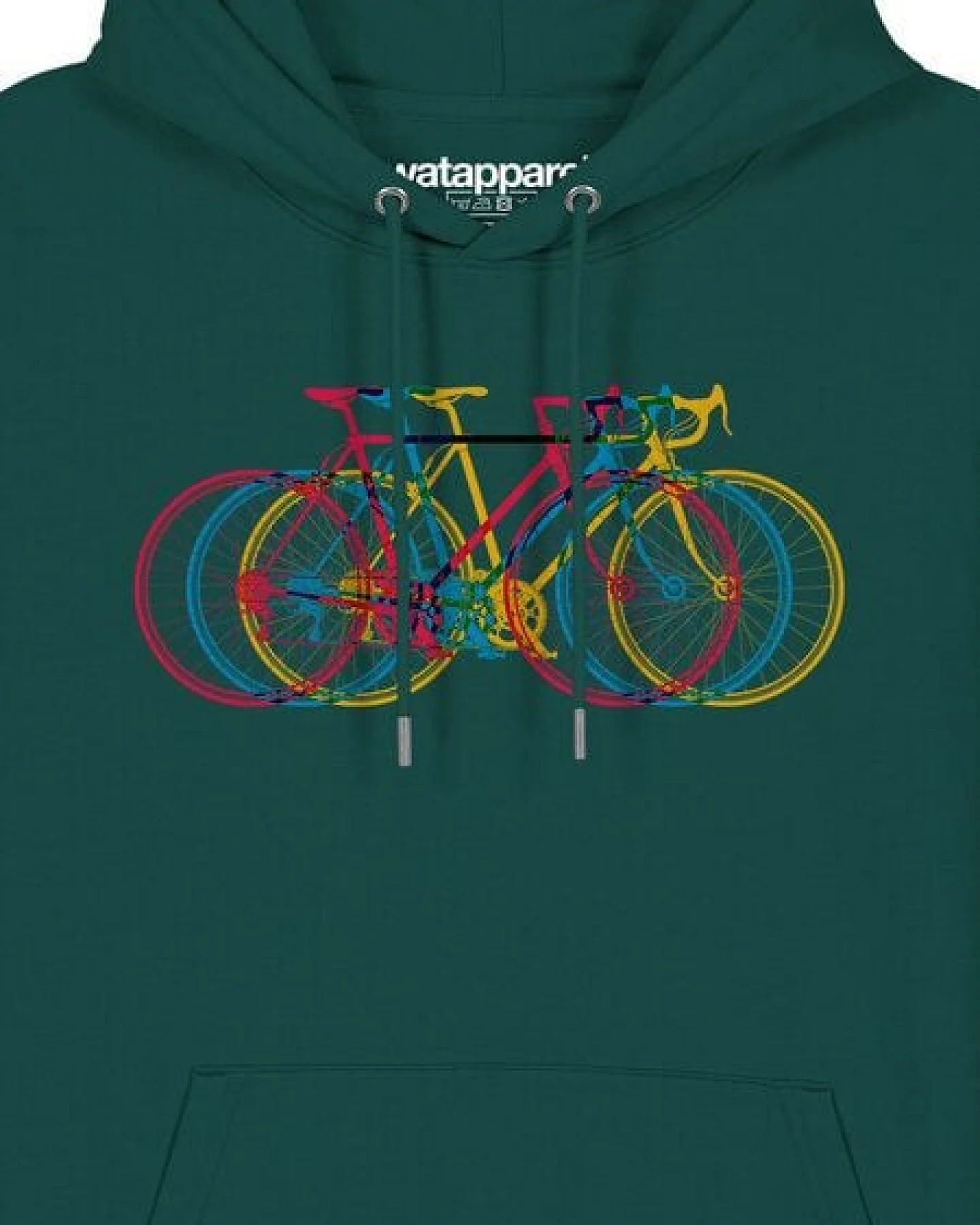 watapparel Hoodie Unisex Fahrräder – Ansicht 3