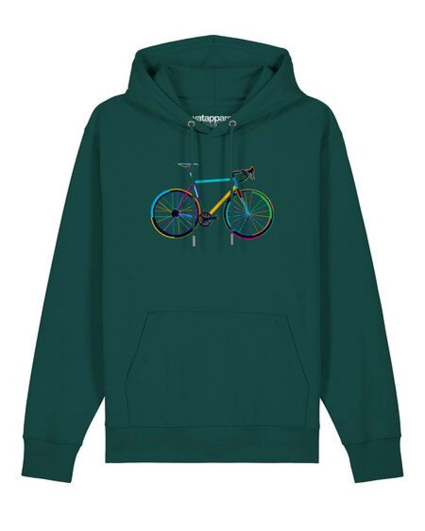 watapparel Hoodie Unisex Fahrrad by night – Ansicht 2
