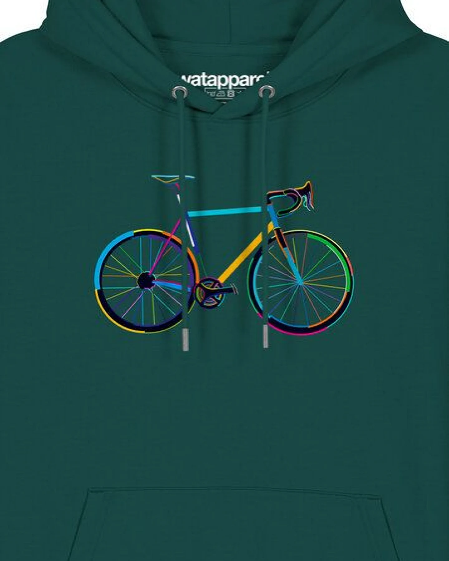 watapparel Hoodie Unisex Fahrrad by night – Ansicht 3
