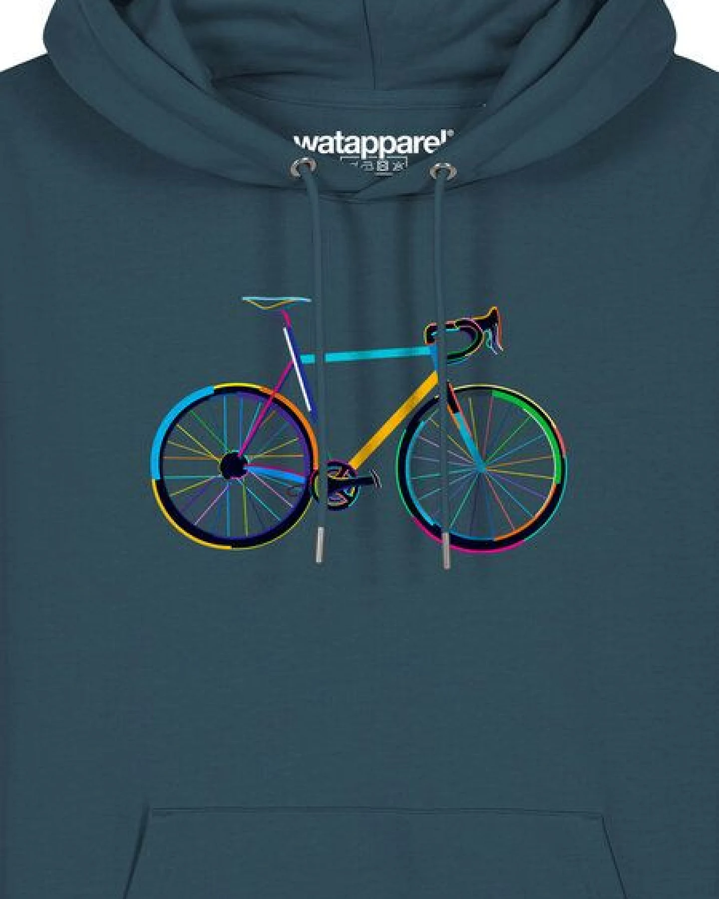 watapparel Hoodie Unisex Fahrrad by night – Ansicht 3