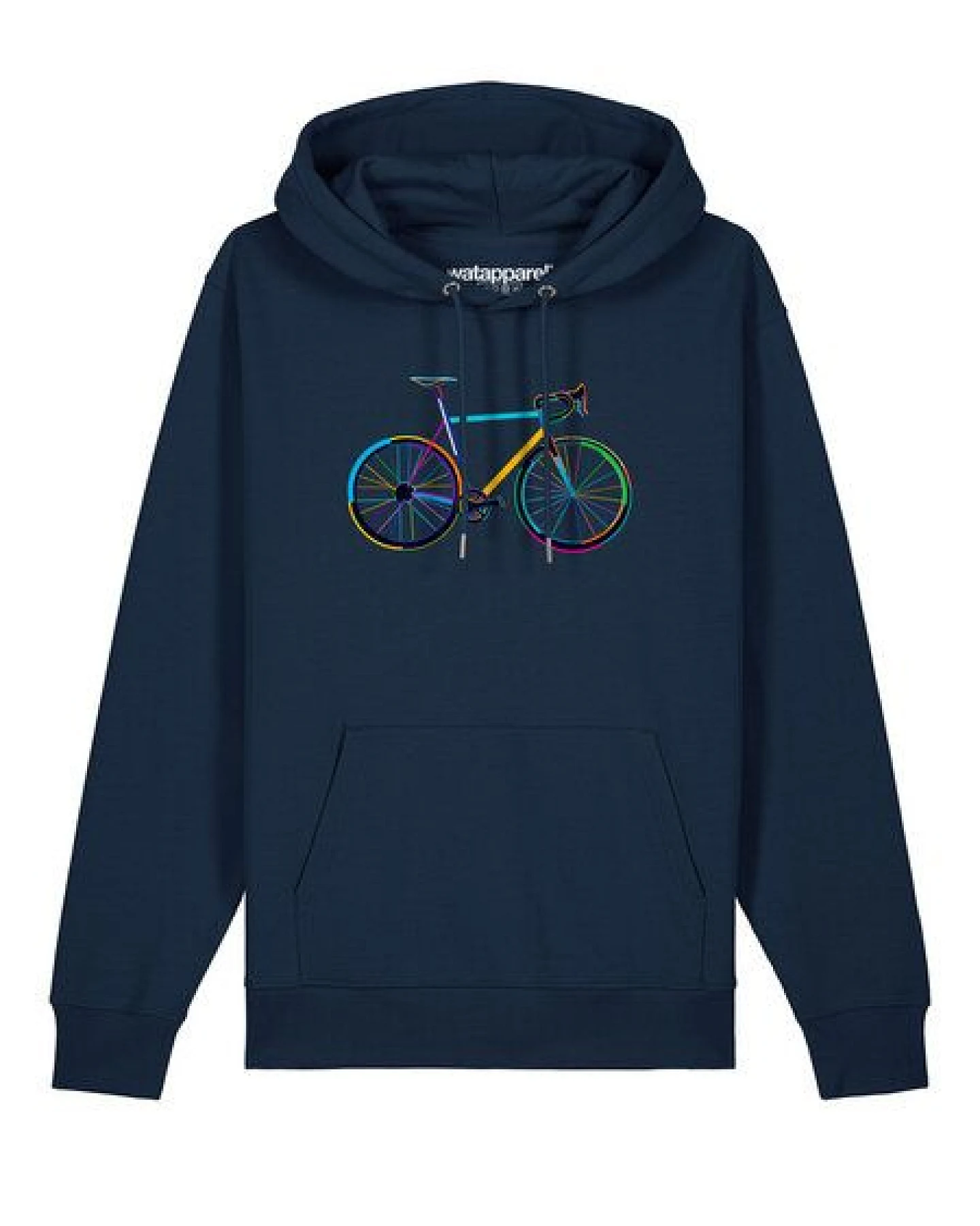 watapparel Hoodie Unisex Fahrrad by night – Ansicht 2