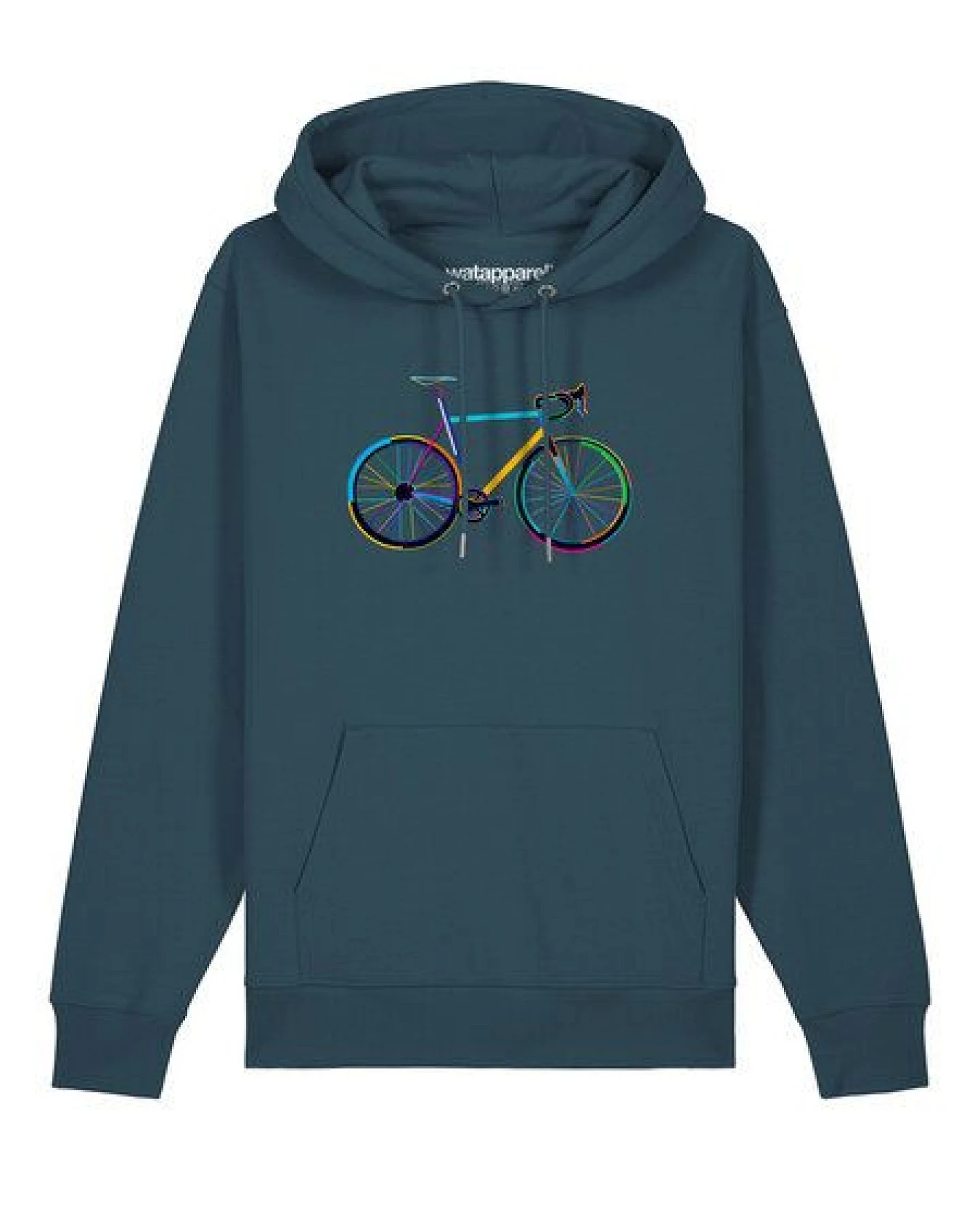 watapparel Hoodie Unisex Fahrrad by night – Ansicht 2