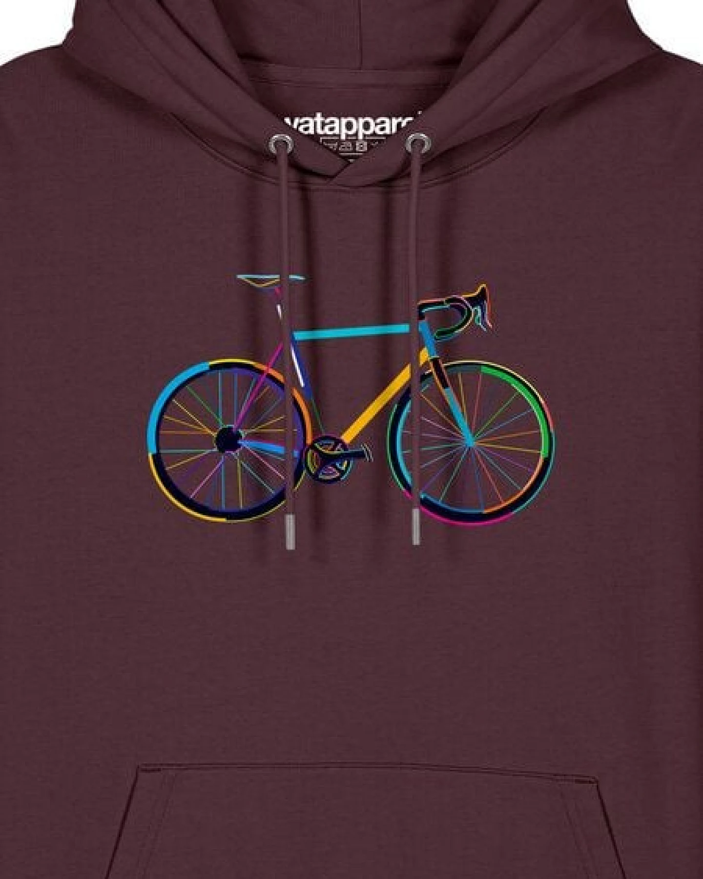 watapparel Hoodie Unisex Fahrrad by night – Ansicht 3