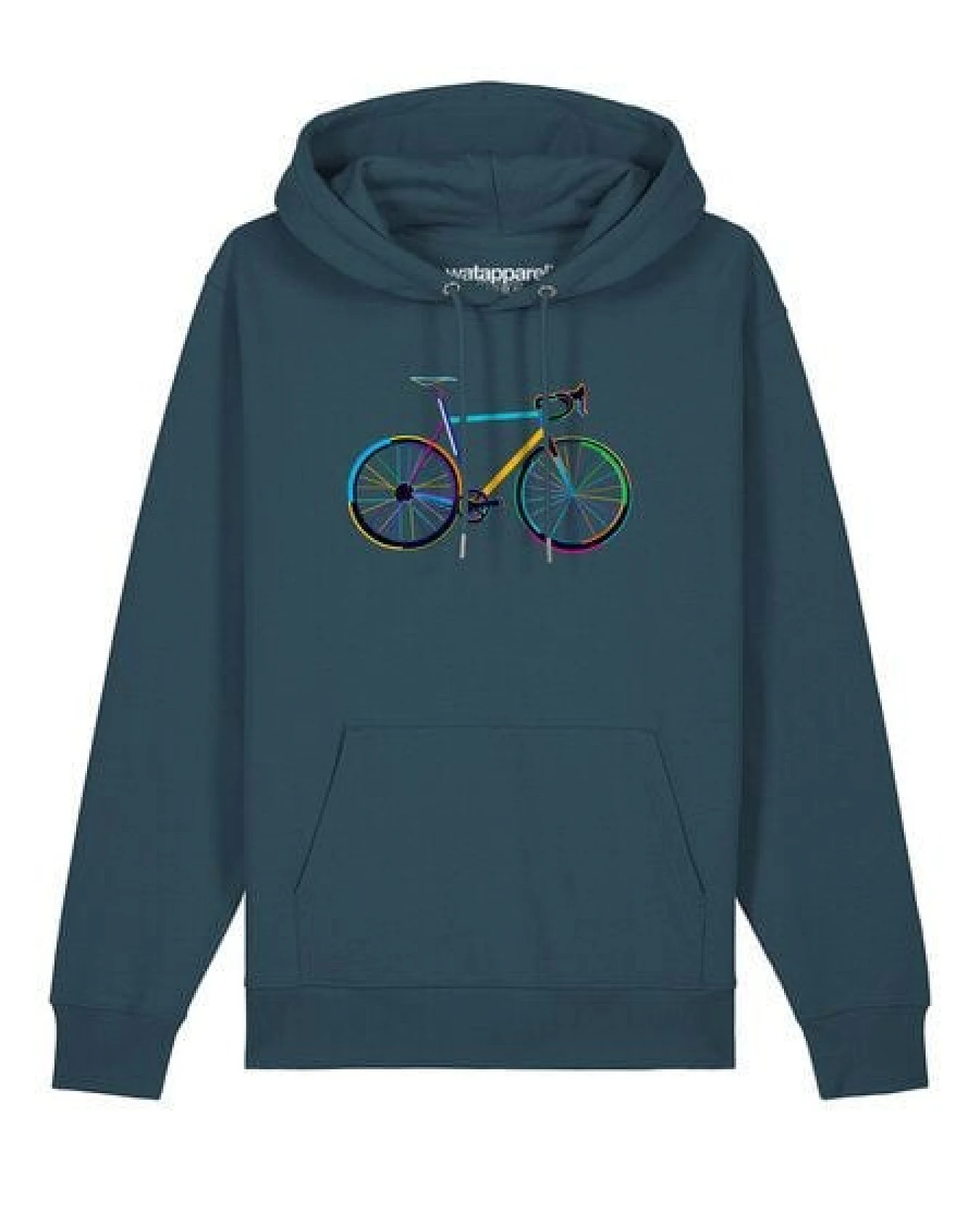 watapparel Hoodie Unisex Fahrrad by night – Ansicht 2