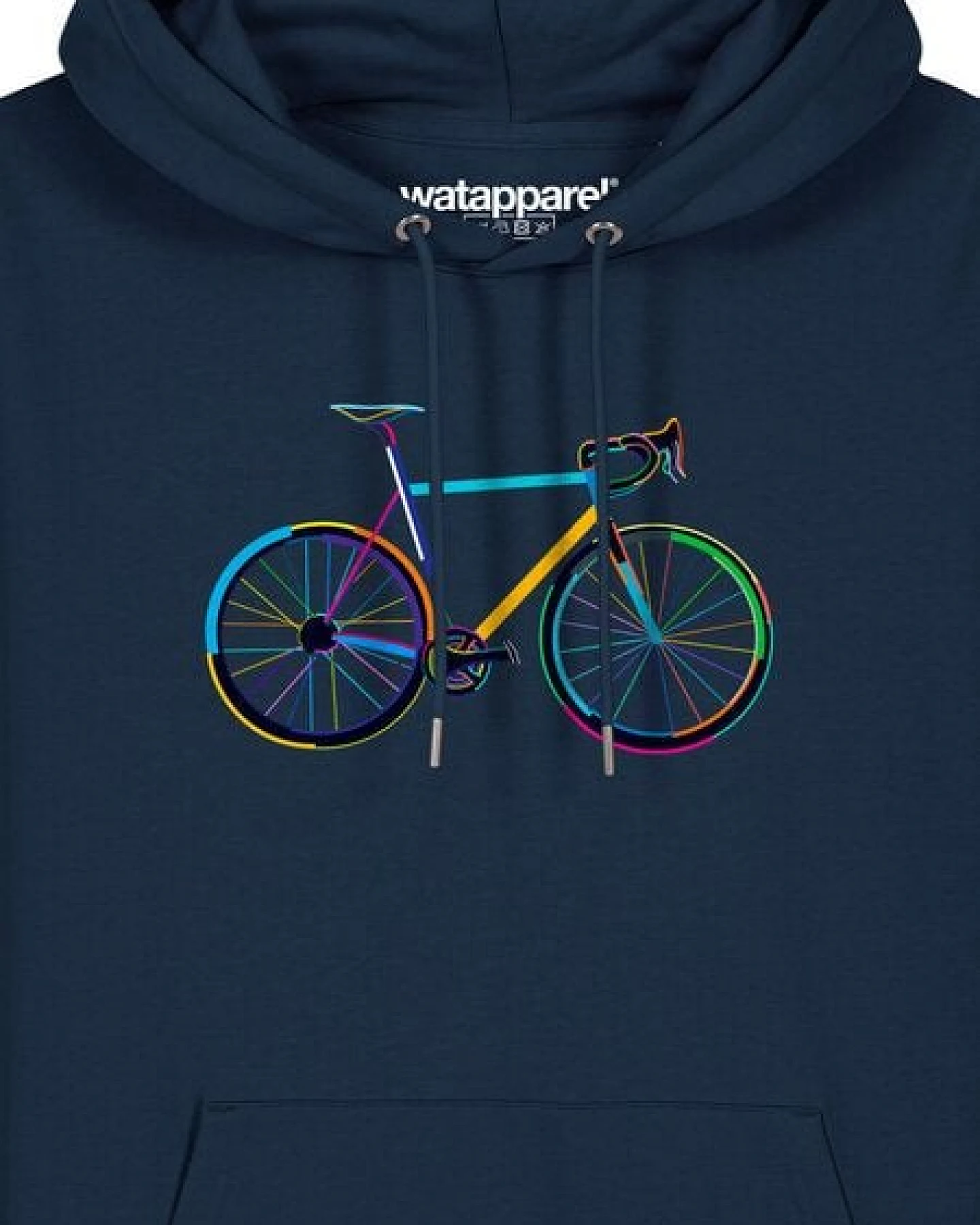 watapparel Hoodie Unisex Fahrrad by night – Ansicht 3