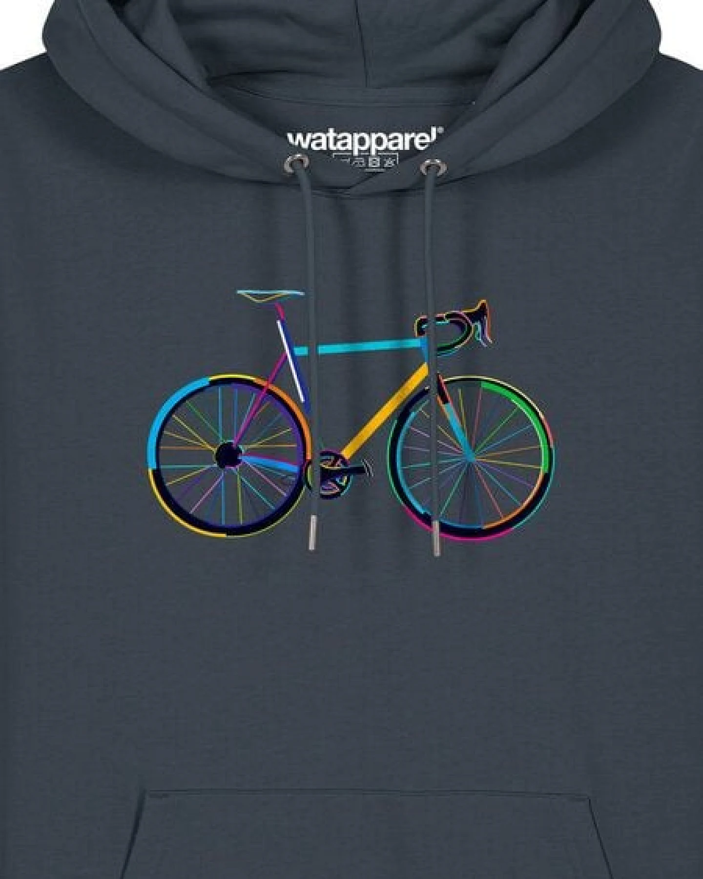 watapparel Hoodie Unisex Fahrrad by night – Ansicht 3