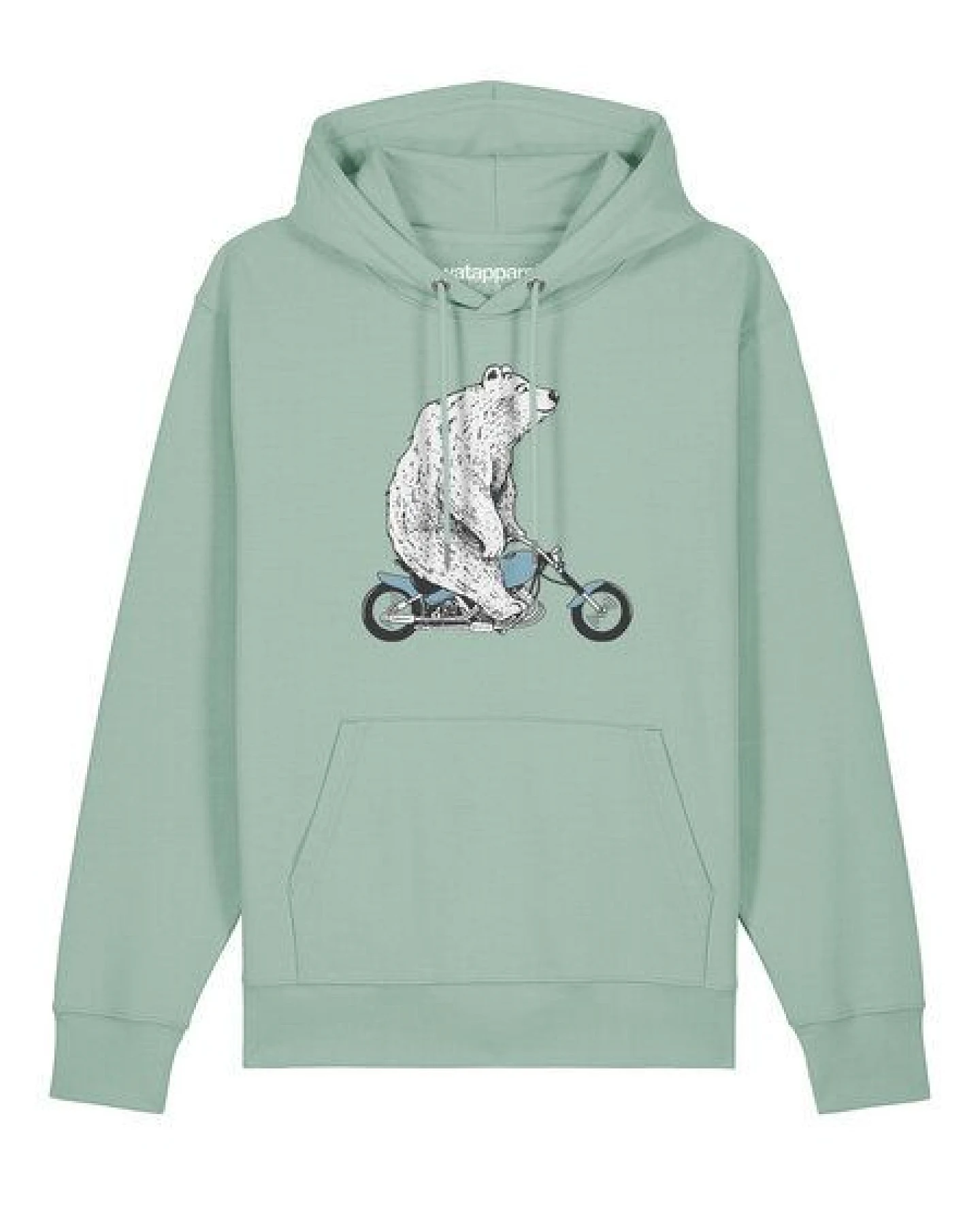 watapparel Hoodie Unisex Bär auf Bike – Ansicht 2