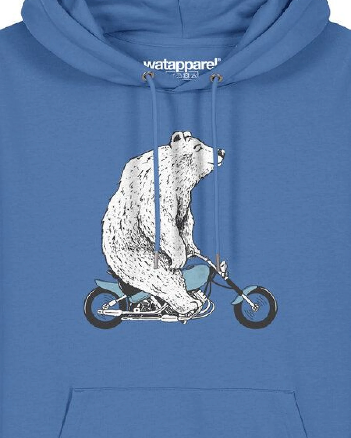 watapparel Hoodie Unisex Bär auf Bike – Ansicht 3