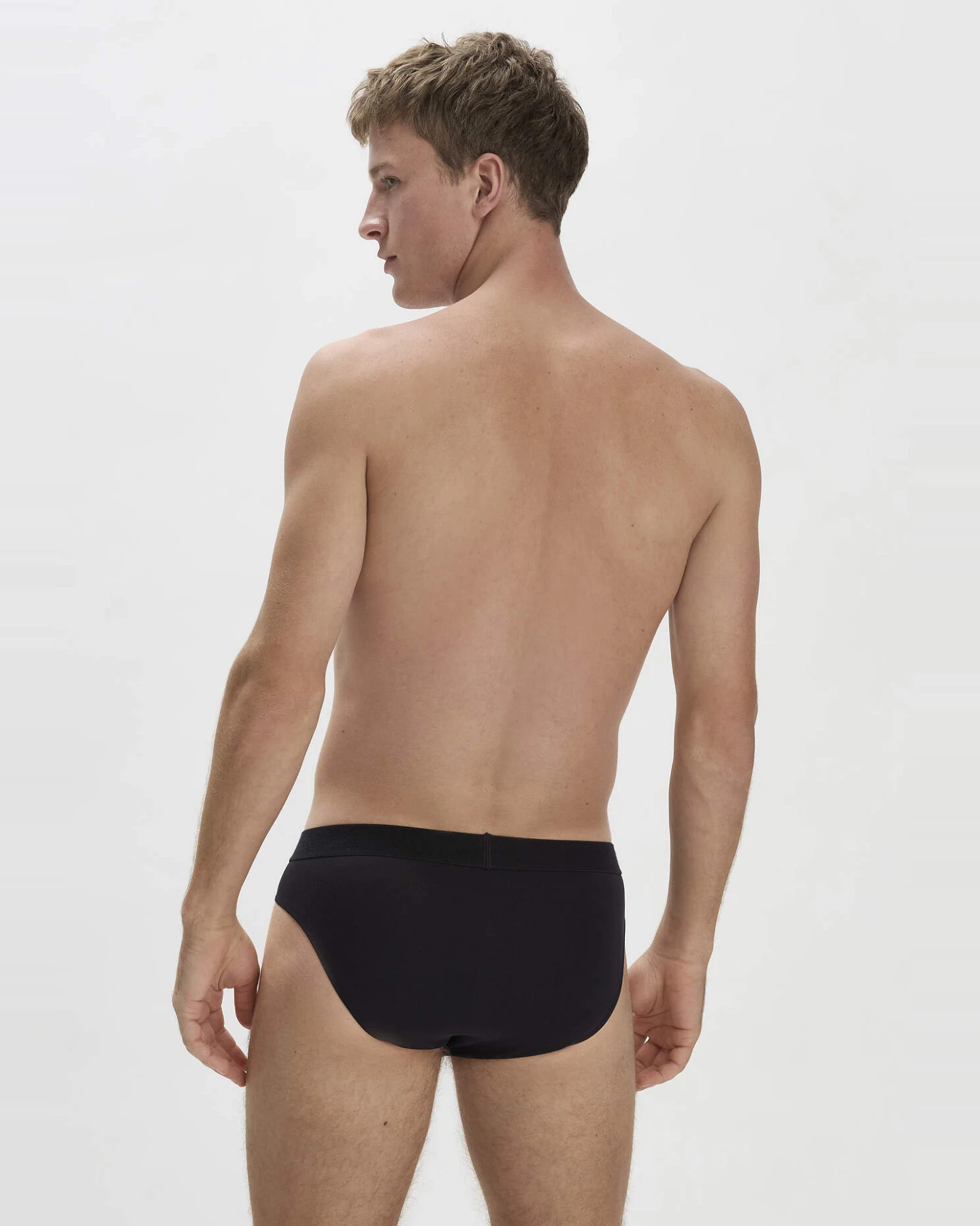hessnatur Herren Slip Regular Cut im 3er-Pack COTTON MIX aus Bio-Baumwolle - schwarz - Größe 6 = L – Ansicht 2