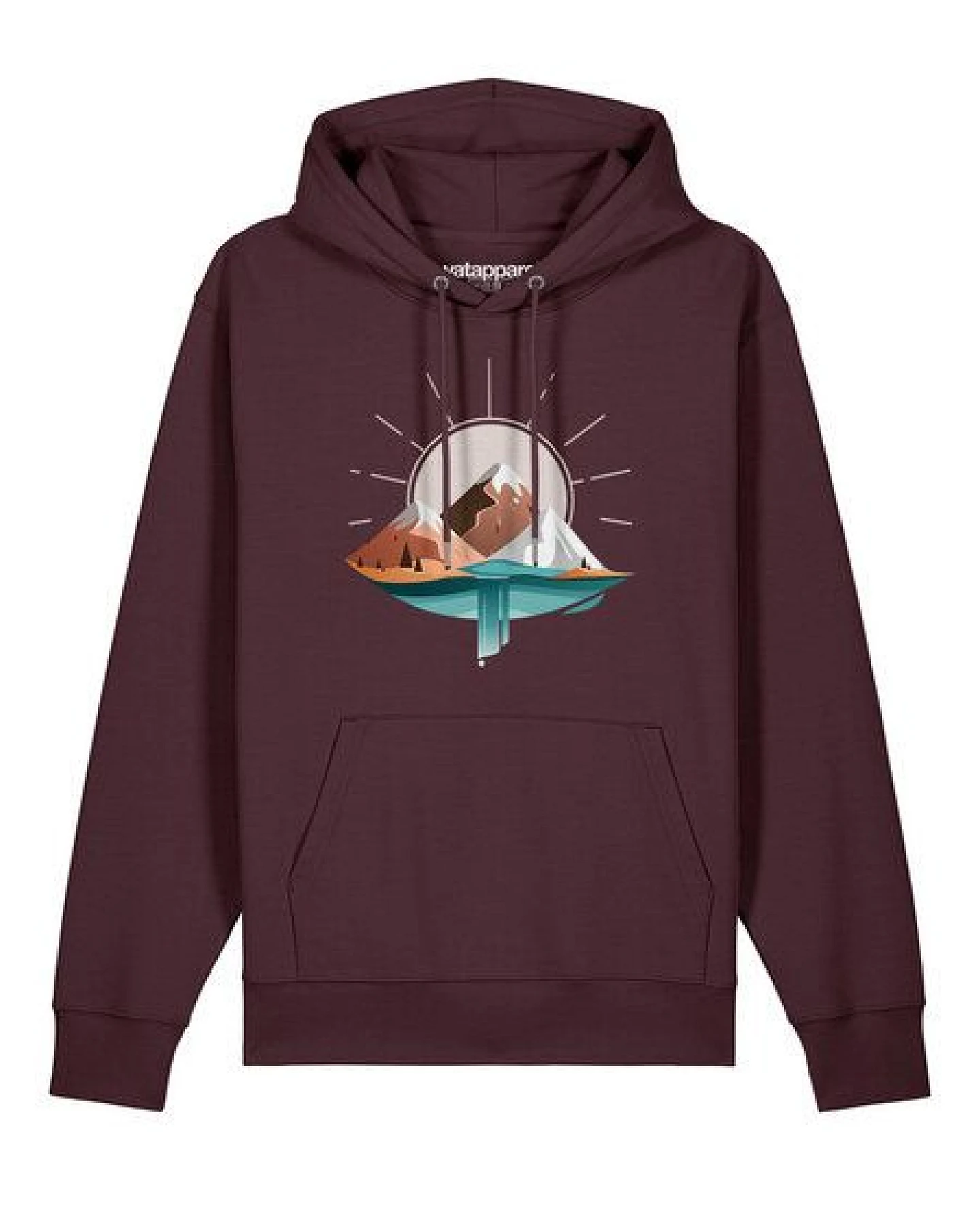 watapparel Hoodie Unisex Sunrise & Lake – Ansicht 2